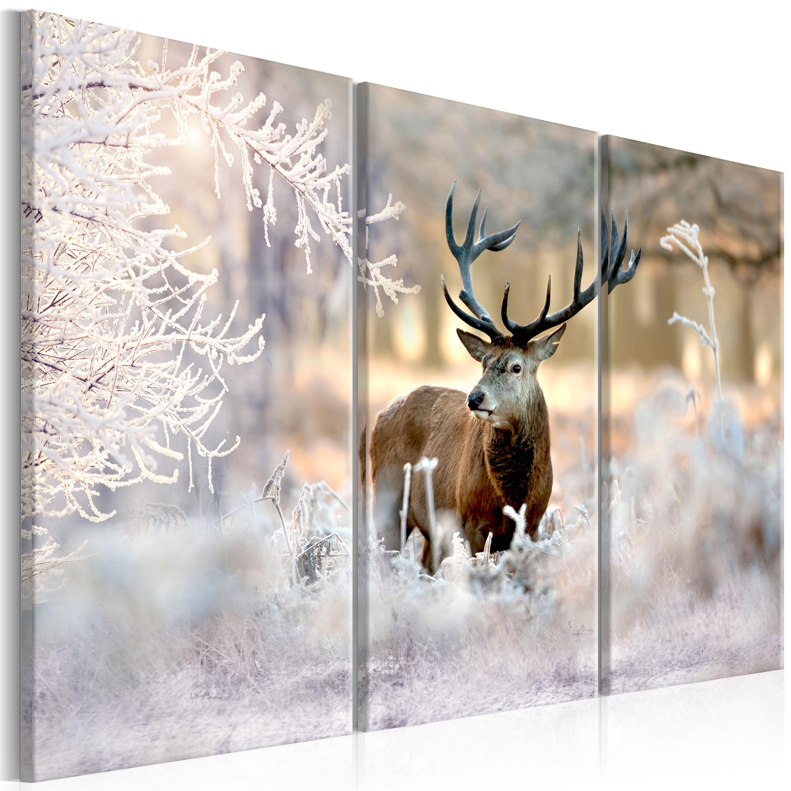 Billede - Deer in the Cold I - 90 x 60 cm - Standard billede