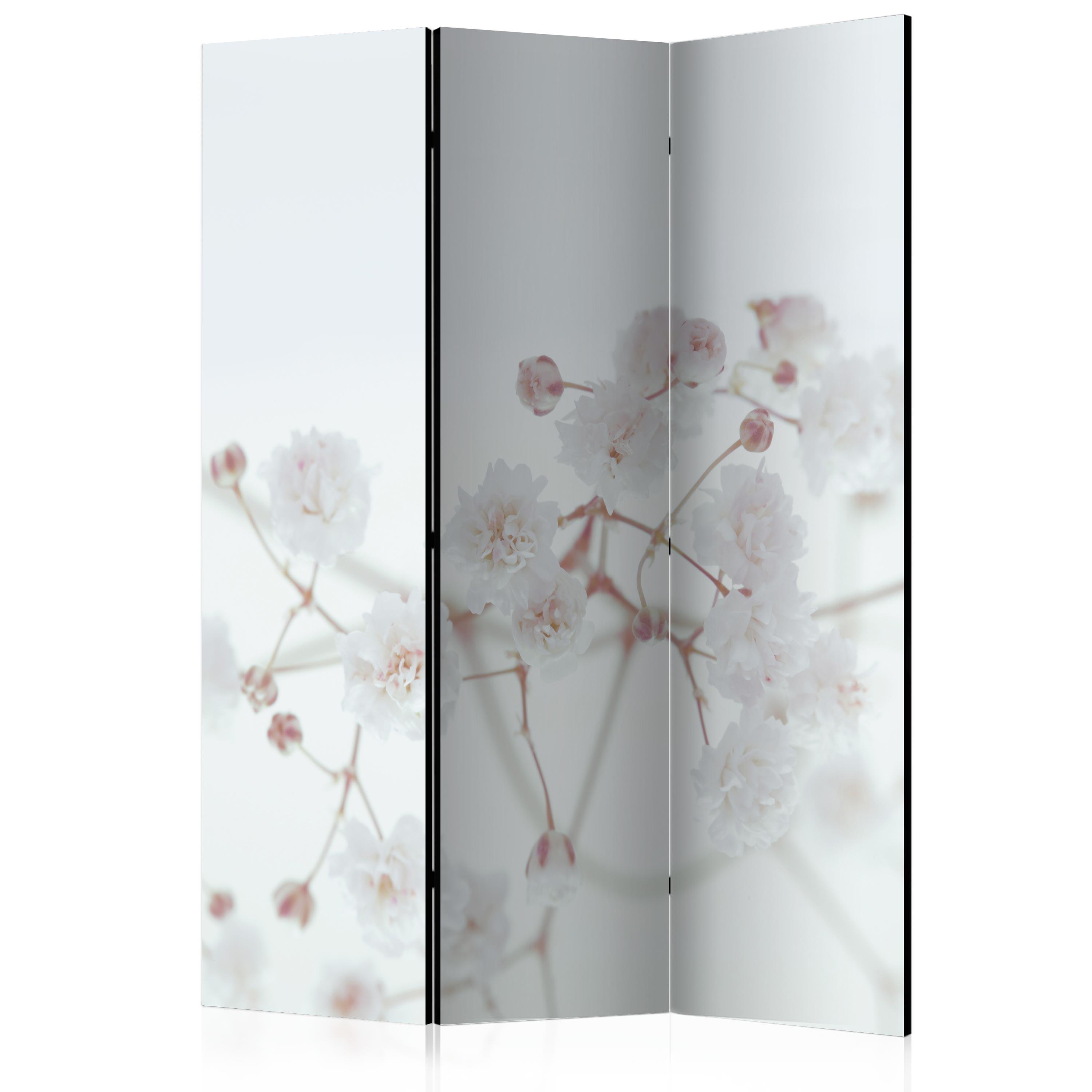 Skærmvæg – White Flowers – 135 x 172 cm – Enkeltsiddet