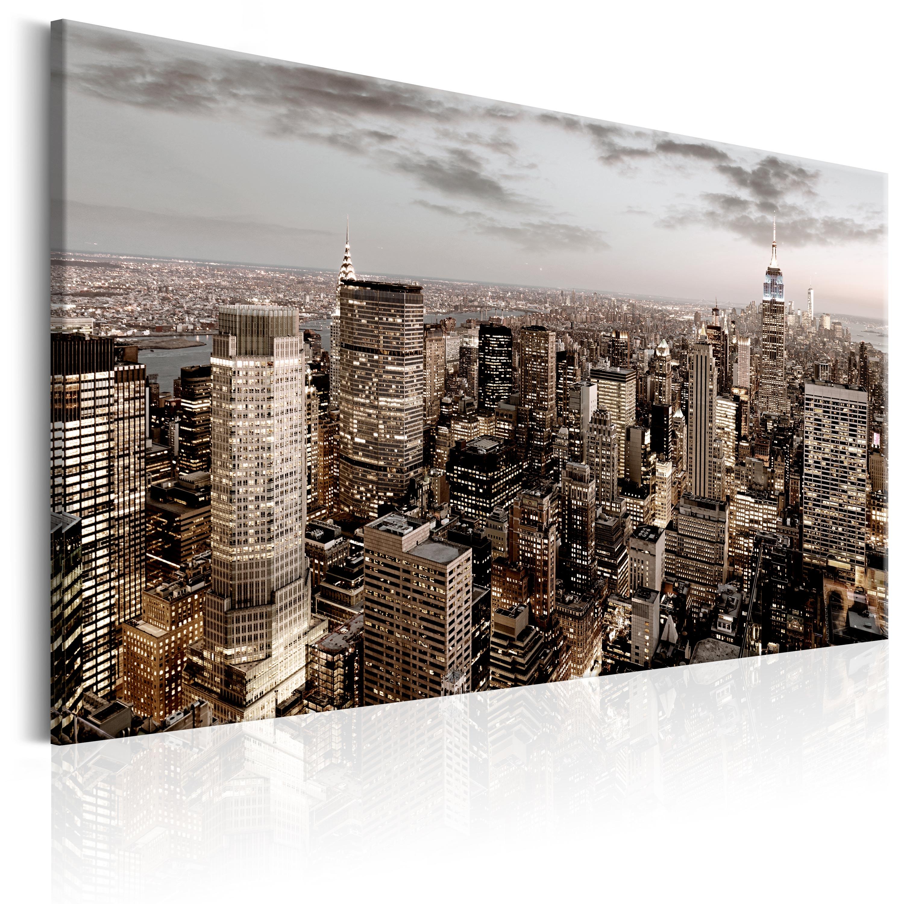 Billede - New York at Dawn - 90 x 60 cm - Standard billede