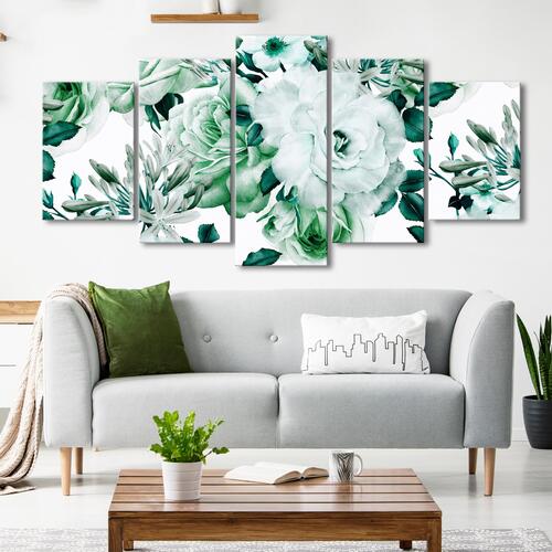 Billede - Rose Composition (5 dele) Wide Green