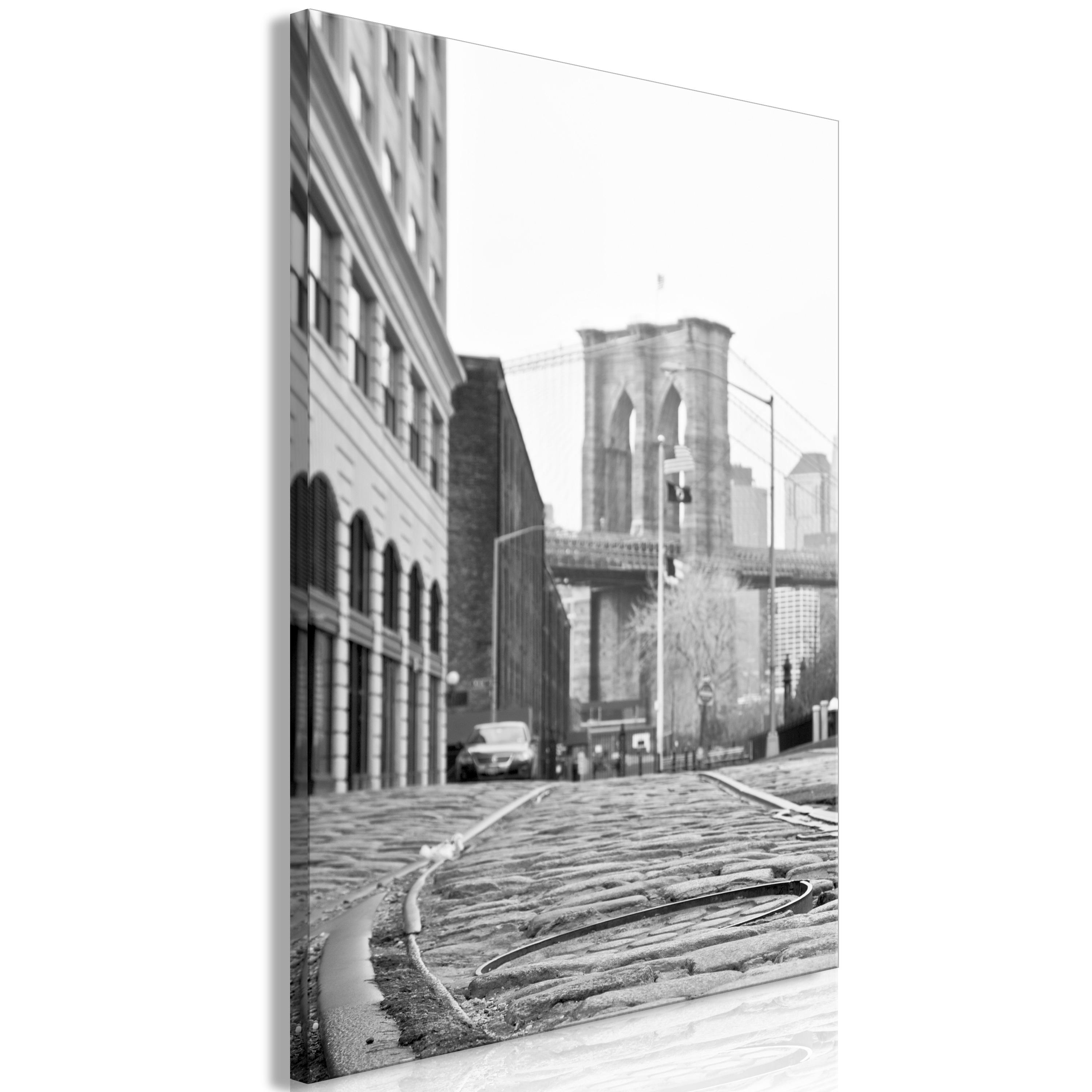 Billede - Brooklyn Bridge (1 Part) Vertical - 40 x 60 cm - Premium Print billede