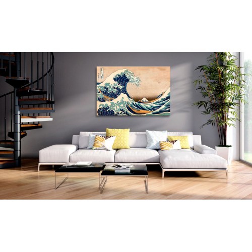Lærredsbillede The Great Wave off Kanagawa - reproduktion