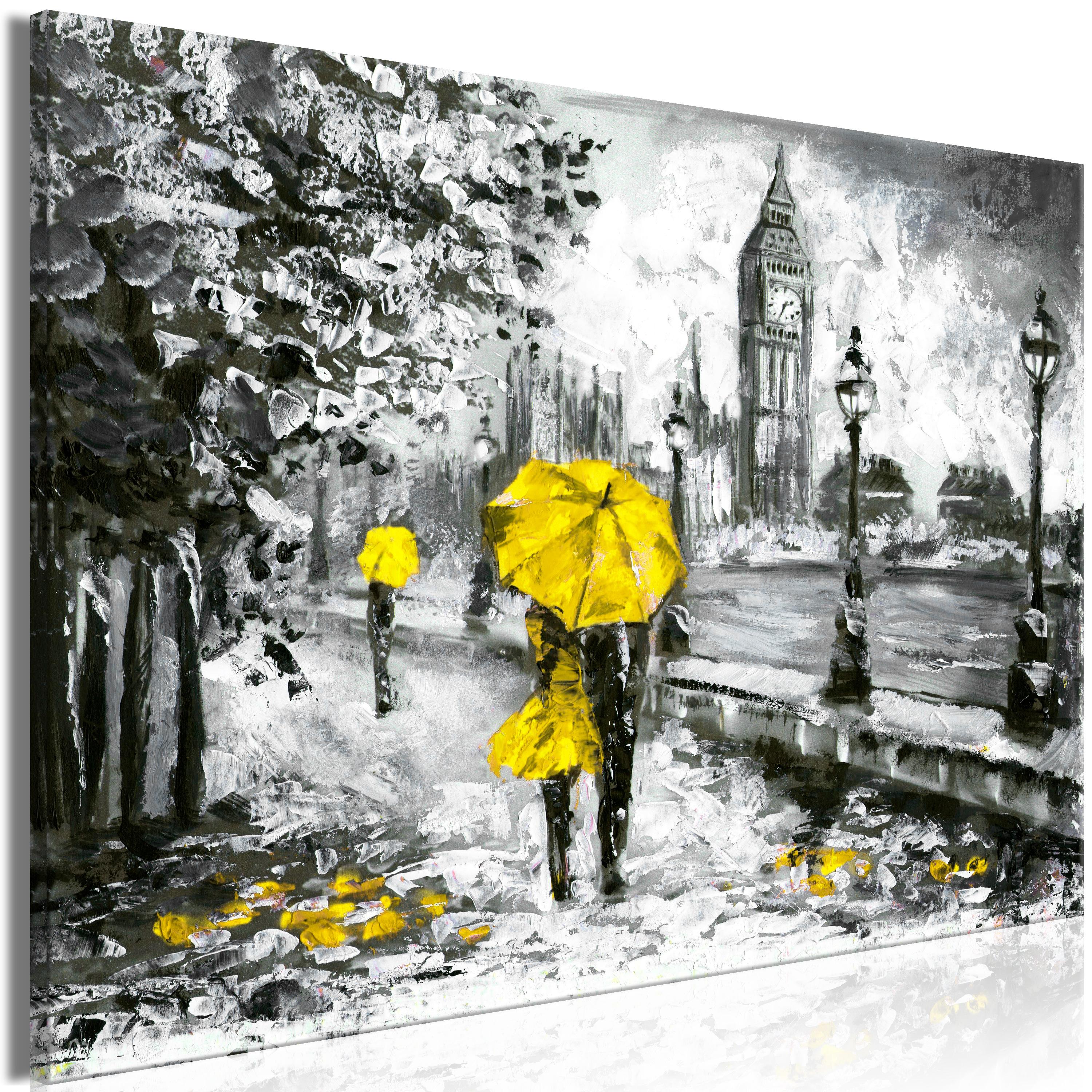 Billede - Walk in London (1 Part) Wide Yellow - 30 x 20 cm - Standard billede