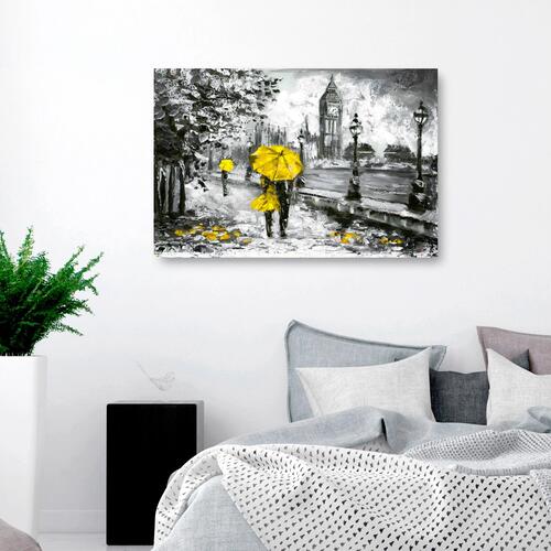 Billede - Walk in London (1 Part) Wide Yellow