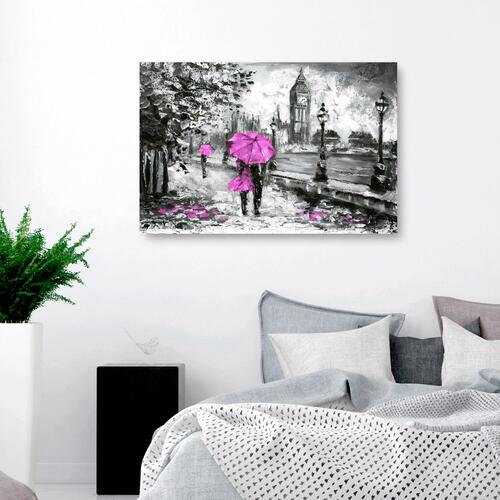 Billede - Walk in London (1 Part) Wide Pink