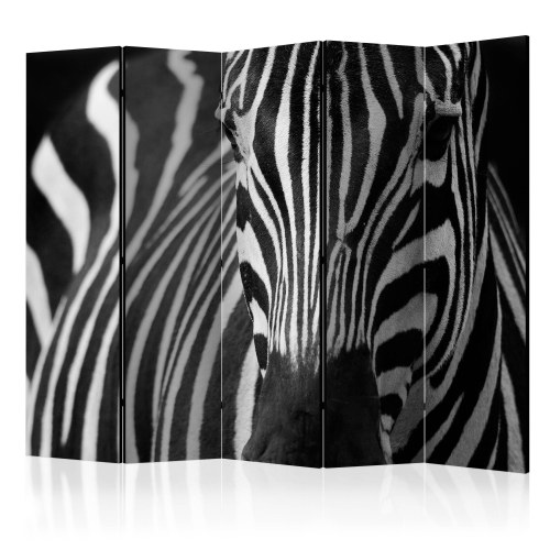 Skærmvæg - White with black stripes II