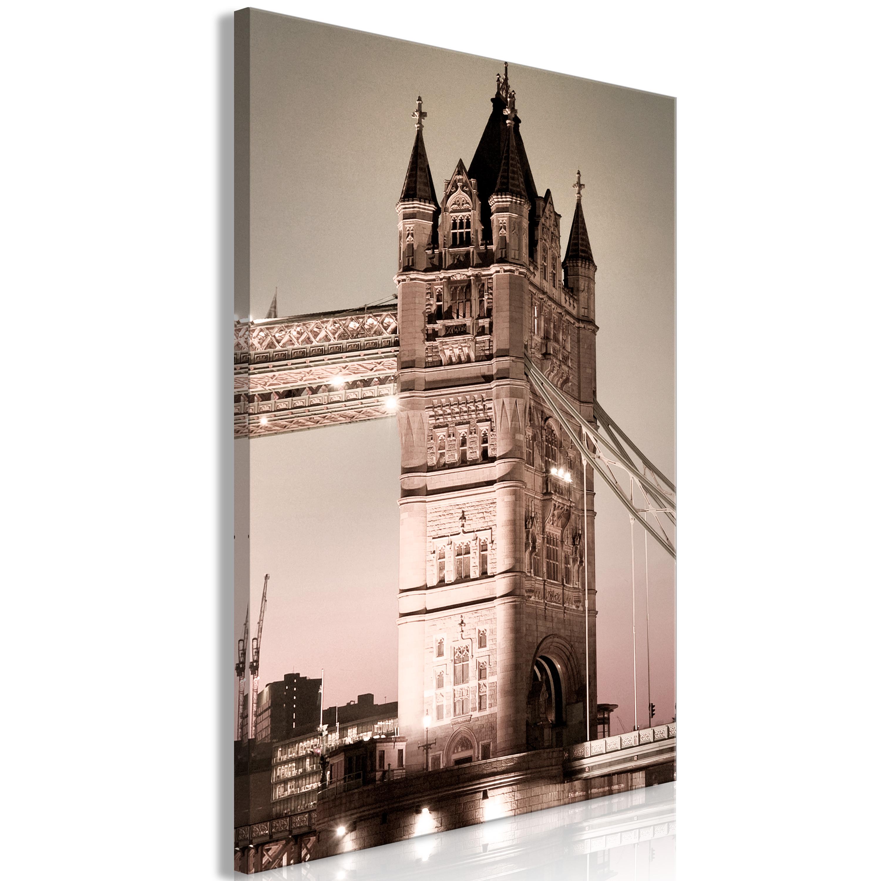 Billede - London Bridge (1 Part) Vertical - 40 x 60 cm - Premium Print billede