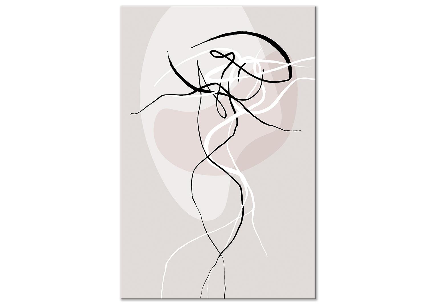 Billede - Beige Energy (1 Part) Vertical - 60 x 90 cm - Standard billede