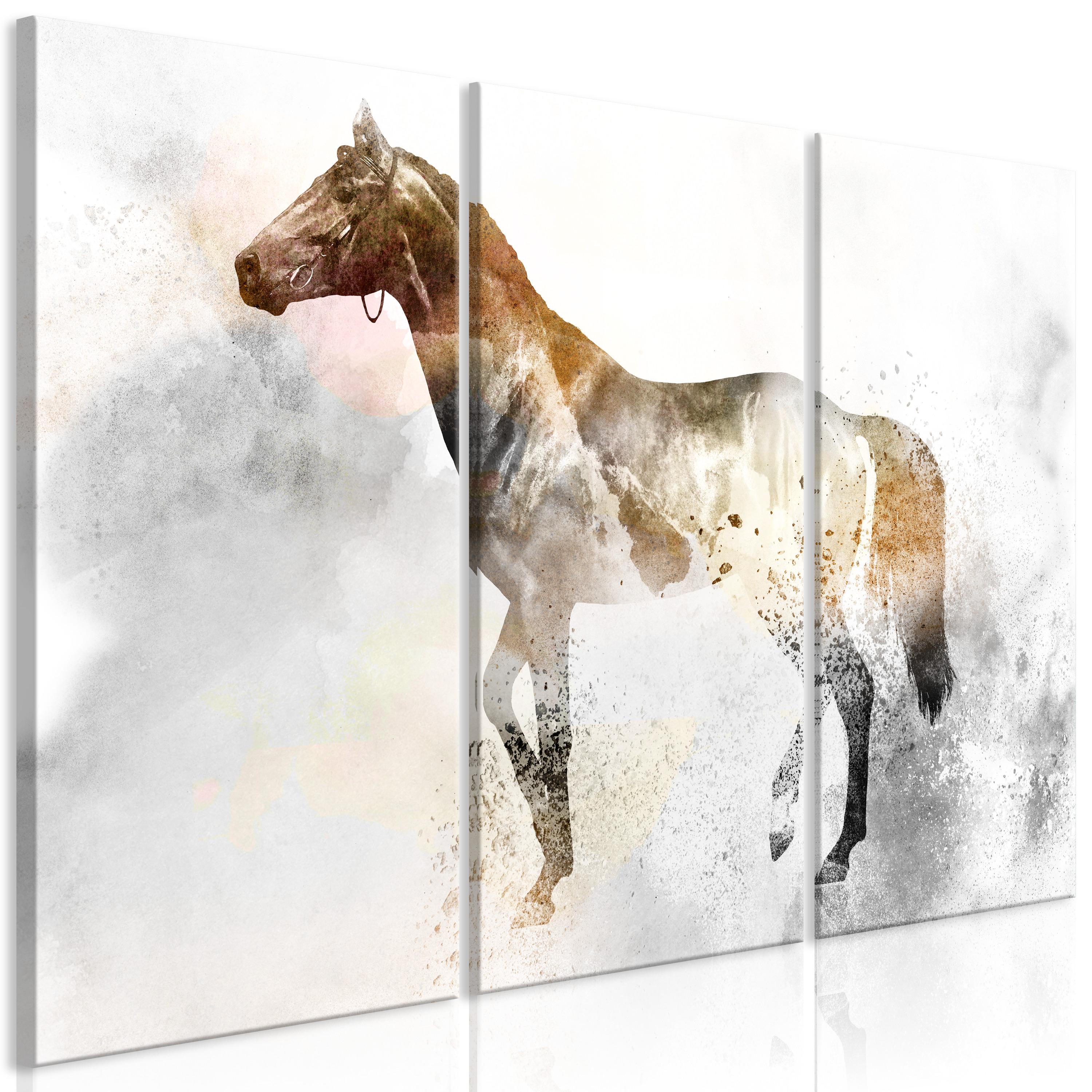 Billede - Fiery Steed (3 dele) - 90 x 60 cm - Standard billede