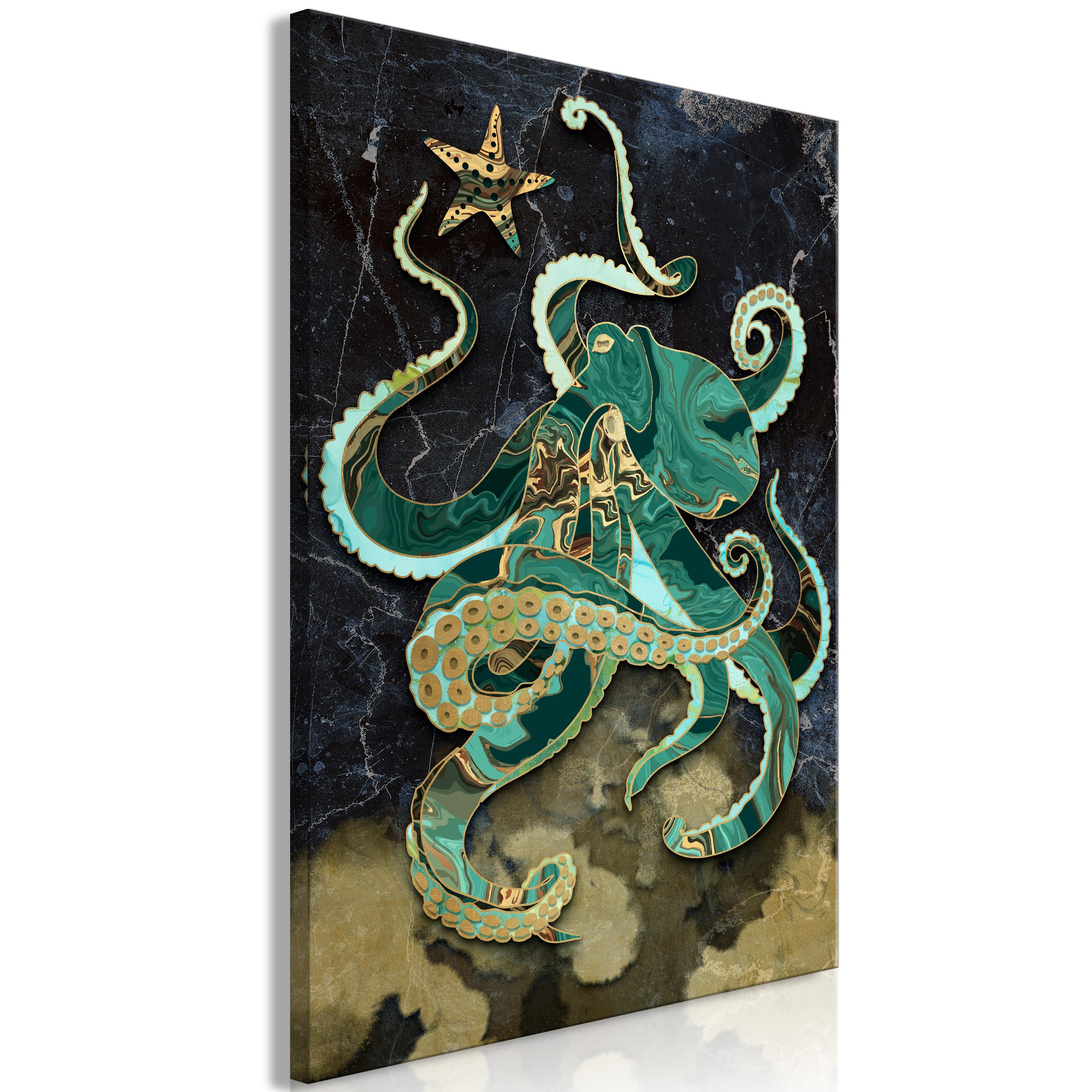 Billede - Marble Octopus (1 Part) Vertical - 40 x 60 cm - Standard billede