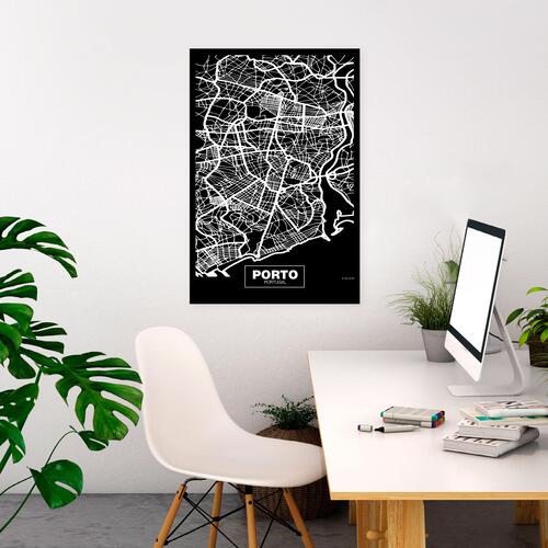 Billede - Negative Map: Porto (1 Part) Vertical