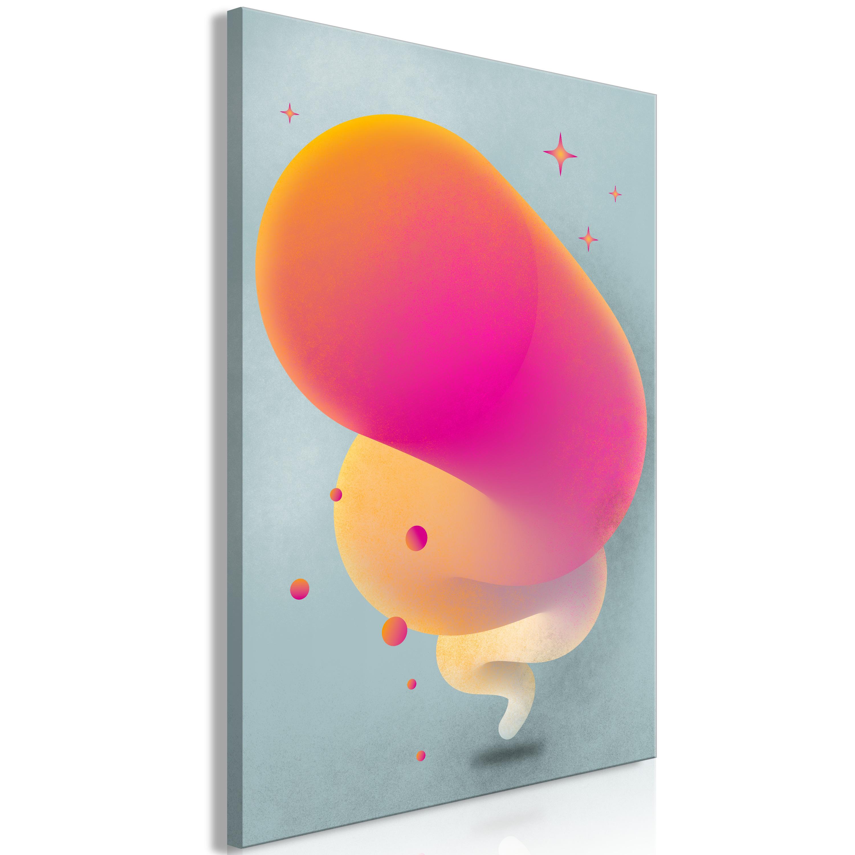 Billede - Pink Streak (1 Part) Vertical - 80 x 120 cm - Premium Print billede