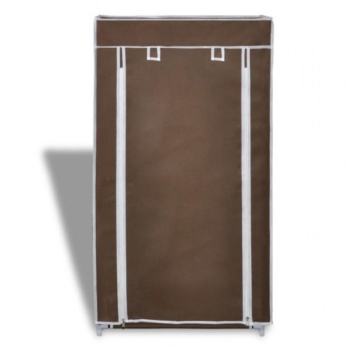 Skoskab med 5 hylder - brun skoopbevaring 58×28×106 cm