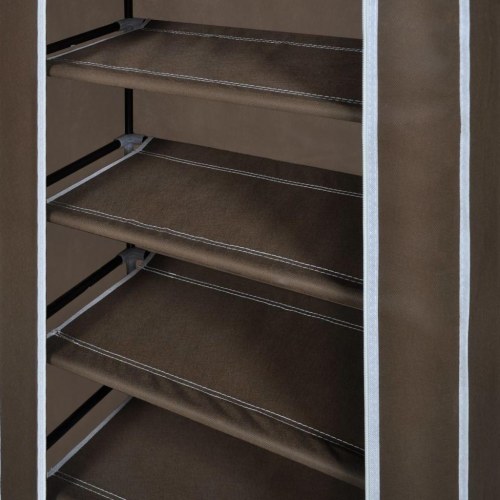 Skoskab med 5 hylder - brun skoopbevaring 58×28×106 cm