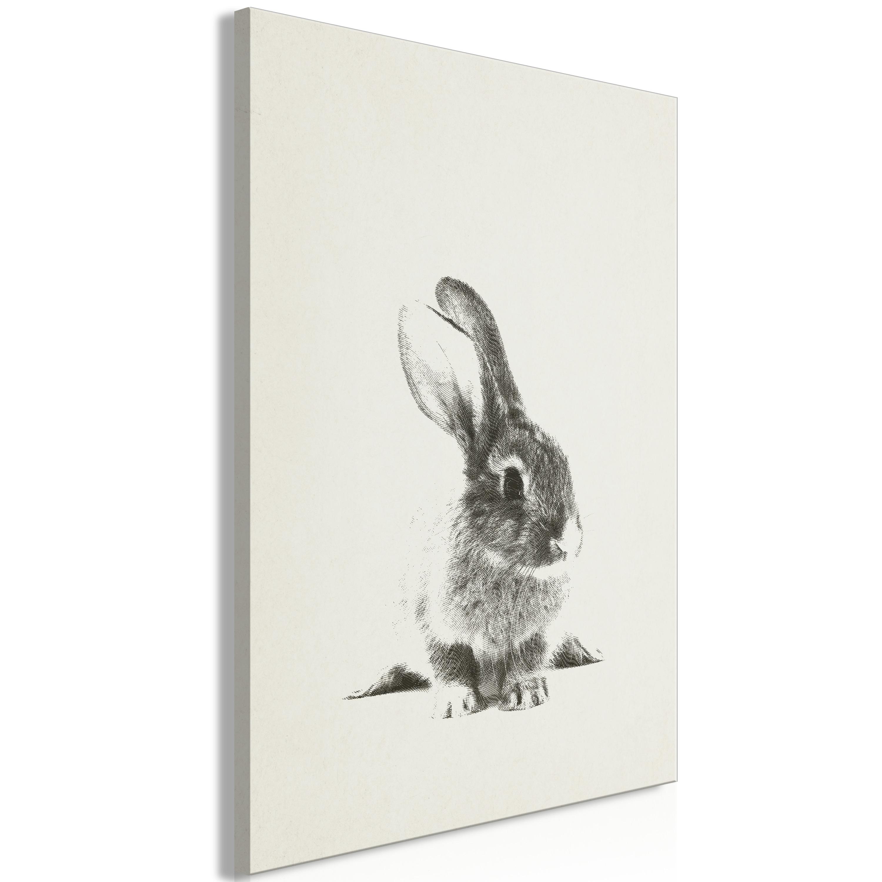 Billede - Fluffy Bunny (1 Part) Vertical - 20 x 30 cm - Standard billede