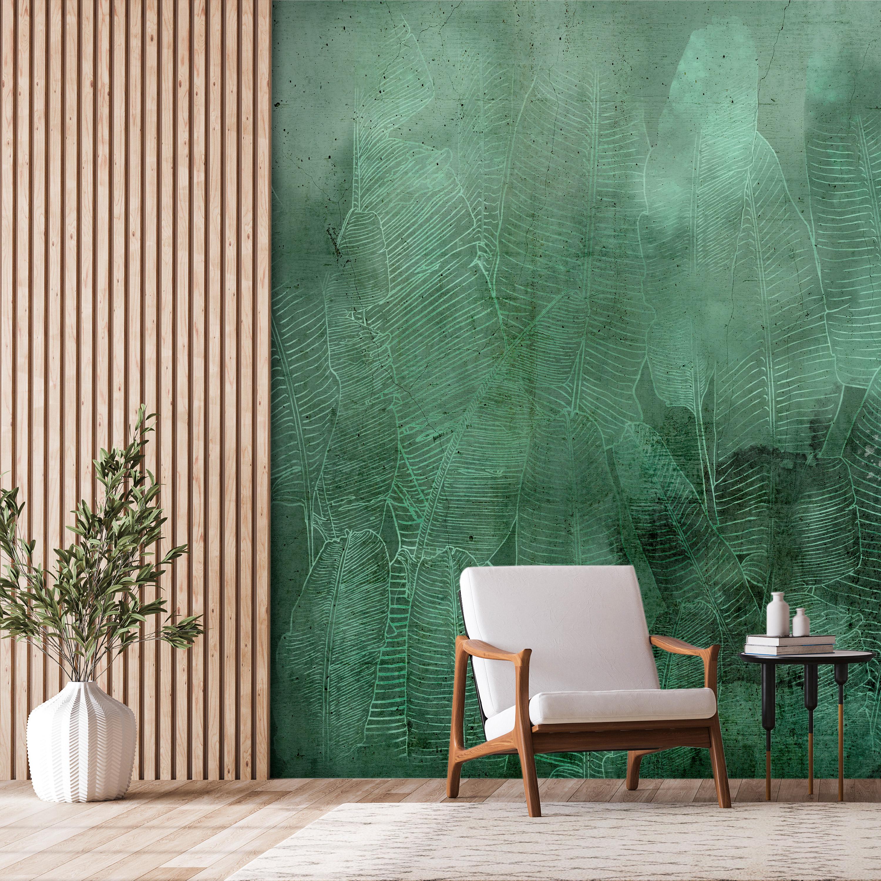 Fototapet - Green Banana Leaves - 196 x 140 cm - Selvklæbende billede