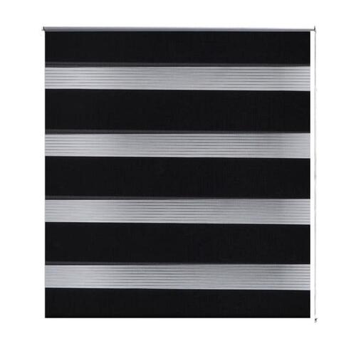Rullegardin i zebradesign 70 x 120 cm sort