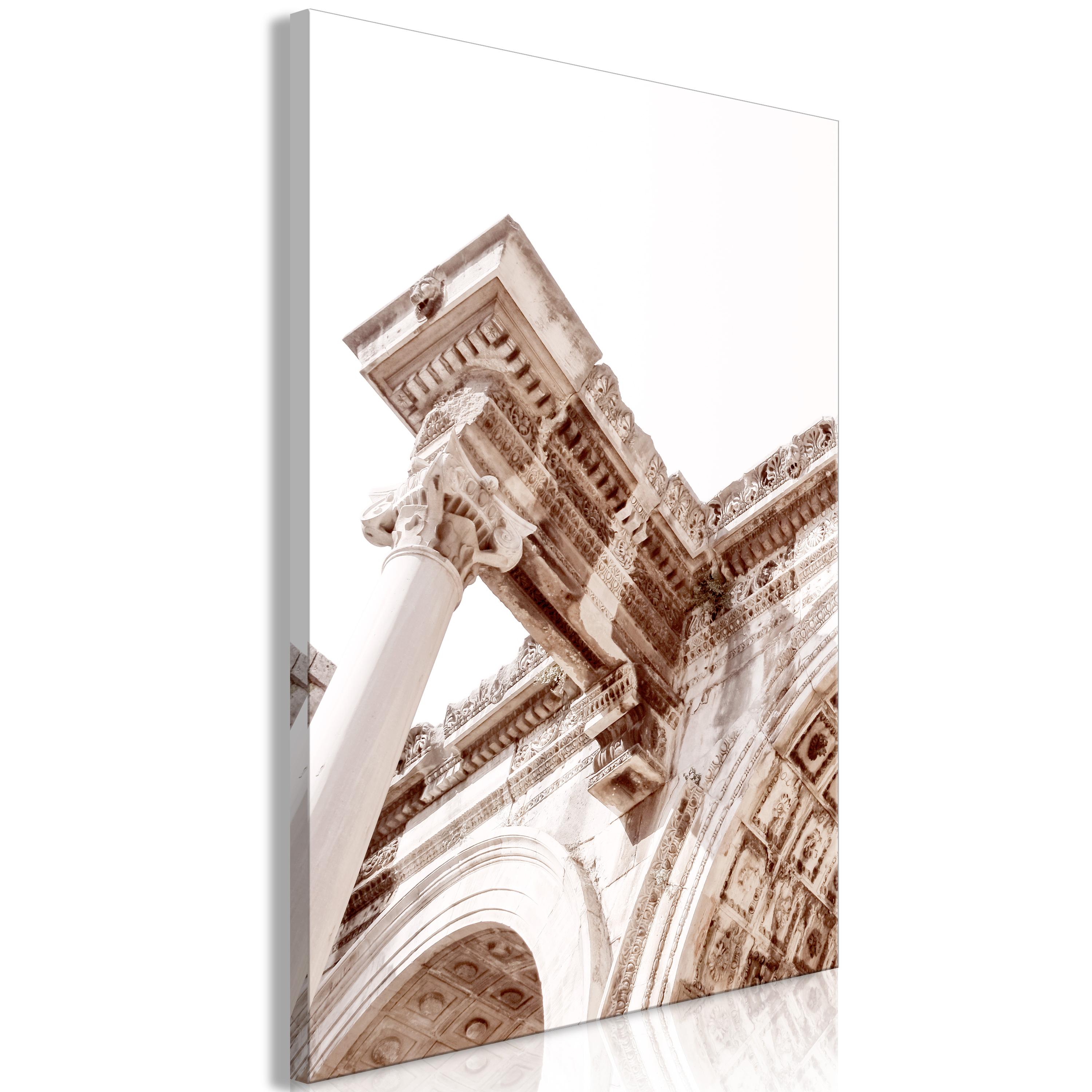 Billede - Temple of Hadrian (1 Part) Vertical - 80 x 120 cm - På italiensk lærred billede