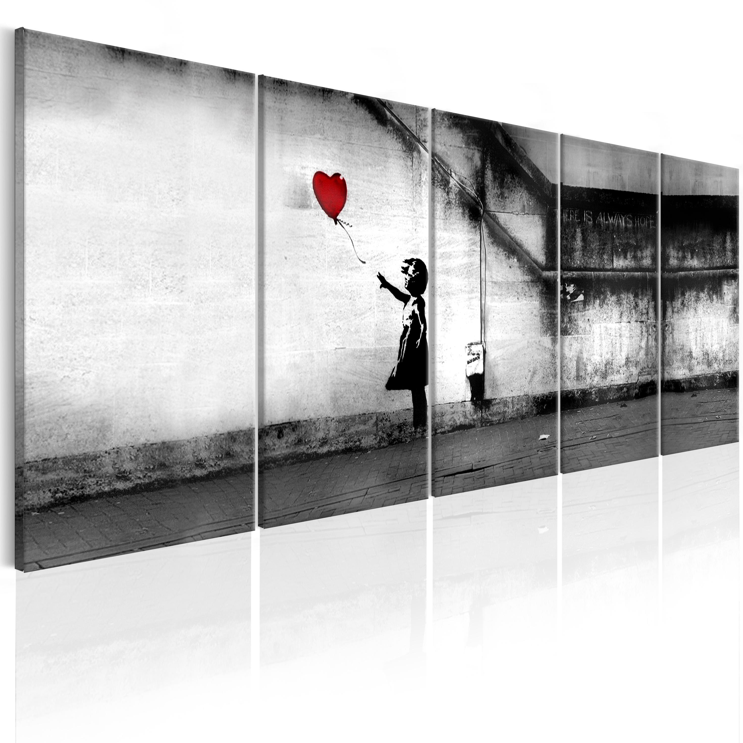 Billede - Banksy: Runaway Balloon - 225 x 90 cm - På italiensk lærred billede