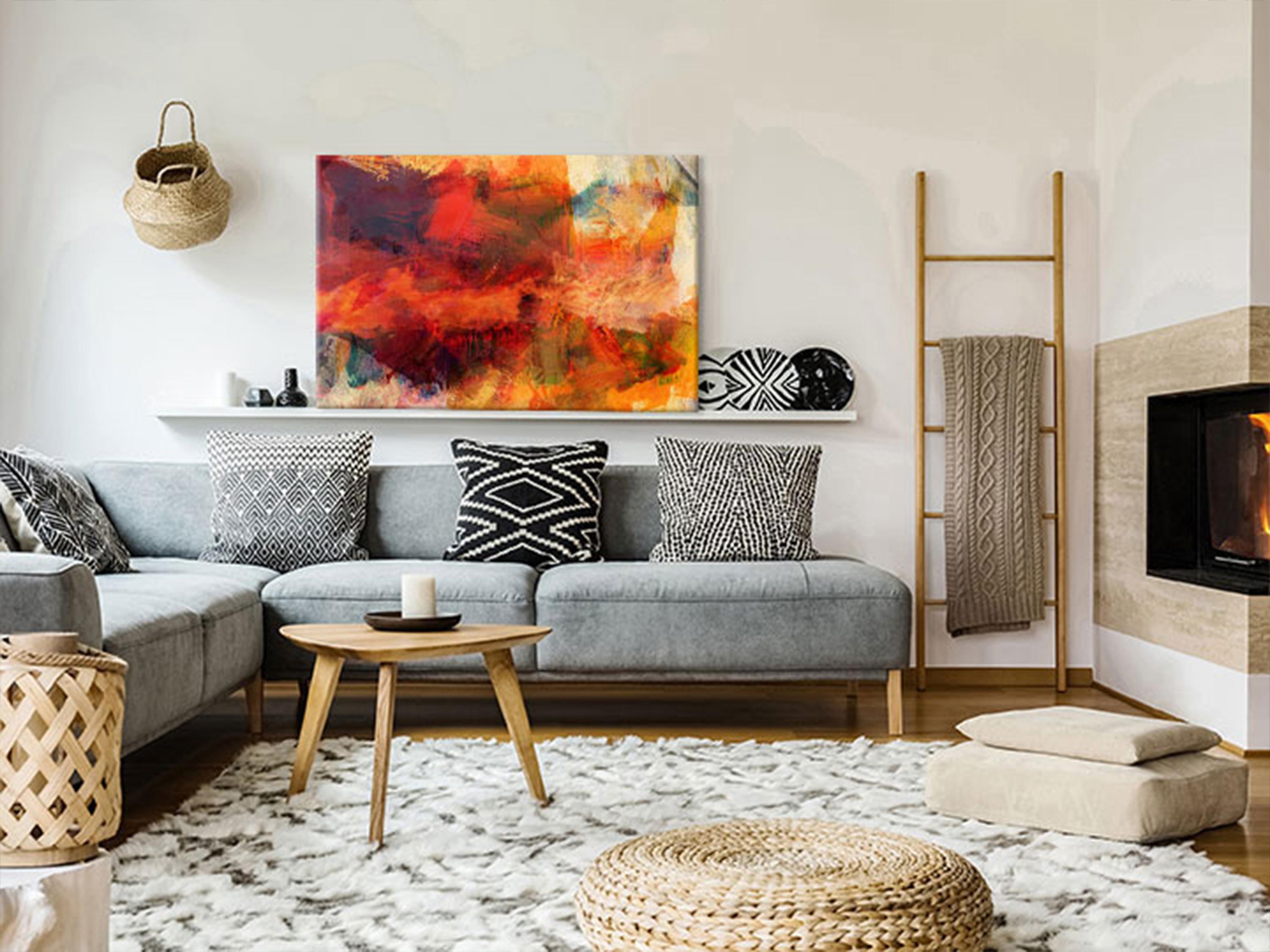 Billede - Explosion of Wild Colors (1 Part) Wide - 90 x 60 cm - Premium Print billede