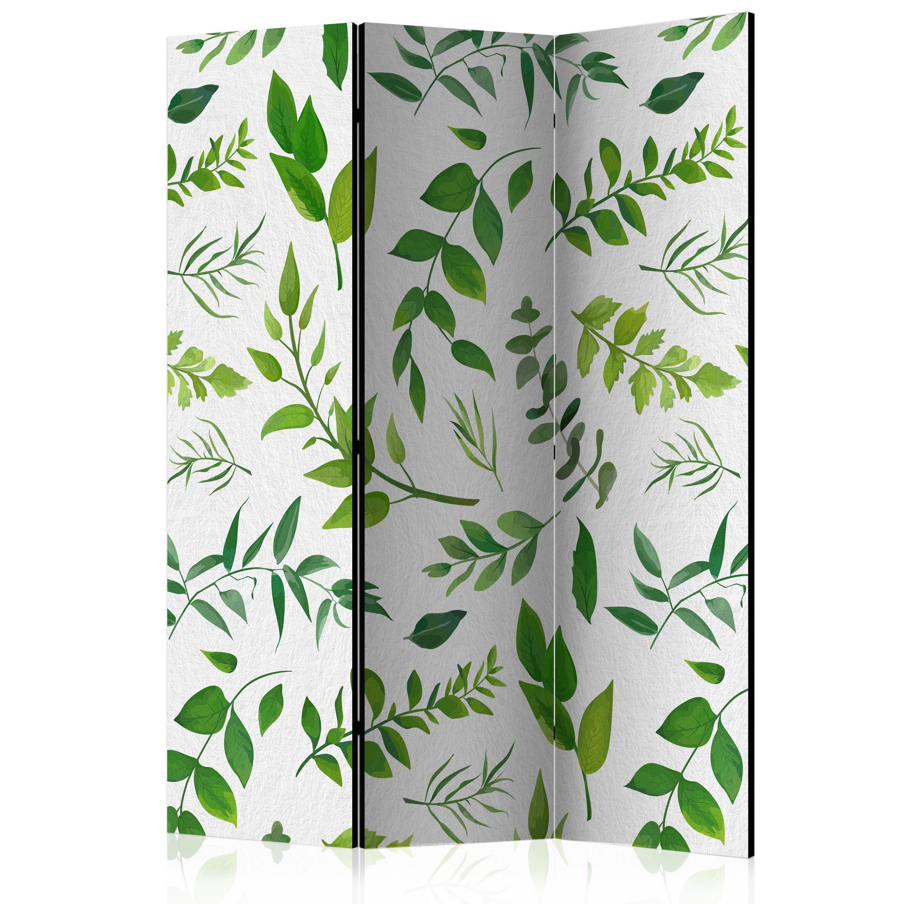 Skærmvæg - Green Twigs - 135 x 172 cm - Enkeltsiddet billede