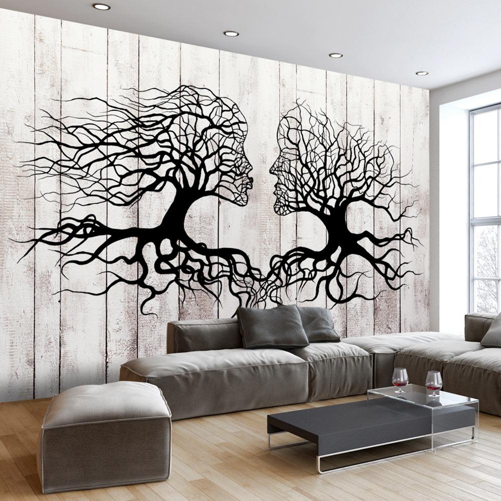 Fototapet - A Kiss of a Trees - 250 x 175 cm - Premium billede
