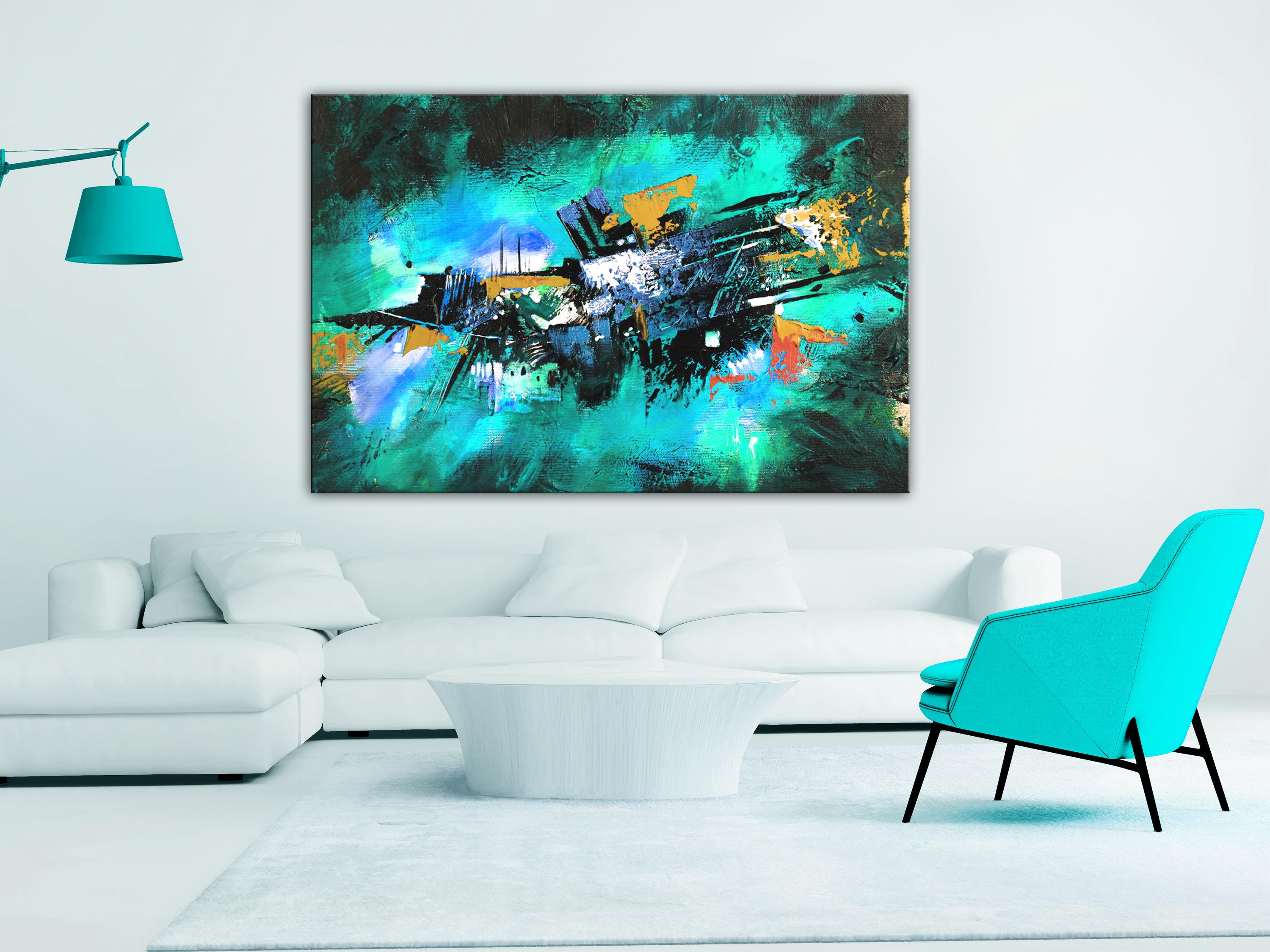Abstrakt billede på lærred - Eksotisk dans - 120 x 80 cm - Standard billede