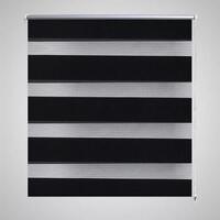 Rullegardin zebradesign sort 90 x 150 cm