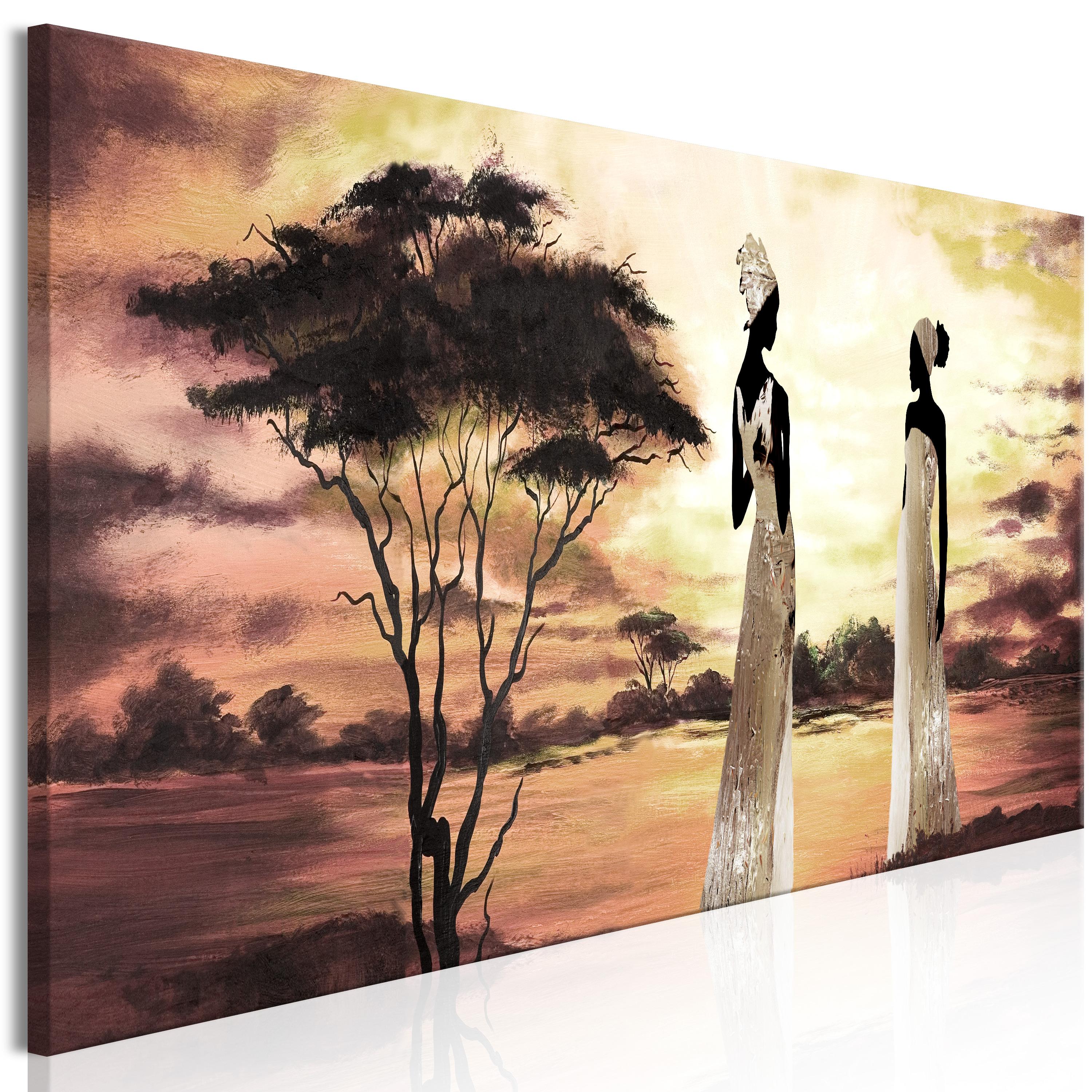 Billede - African Goddesses (1 Part) Narrow - 120 x 40 cm - Premium Print billede