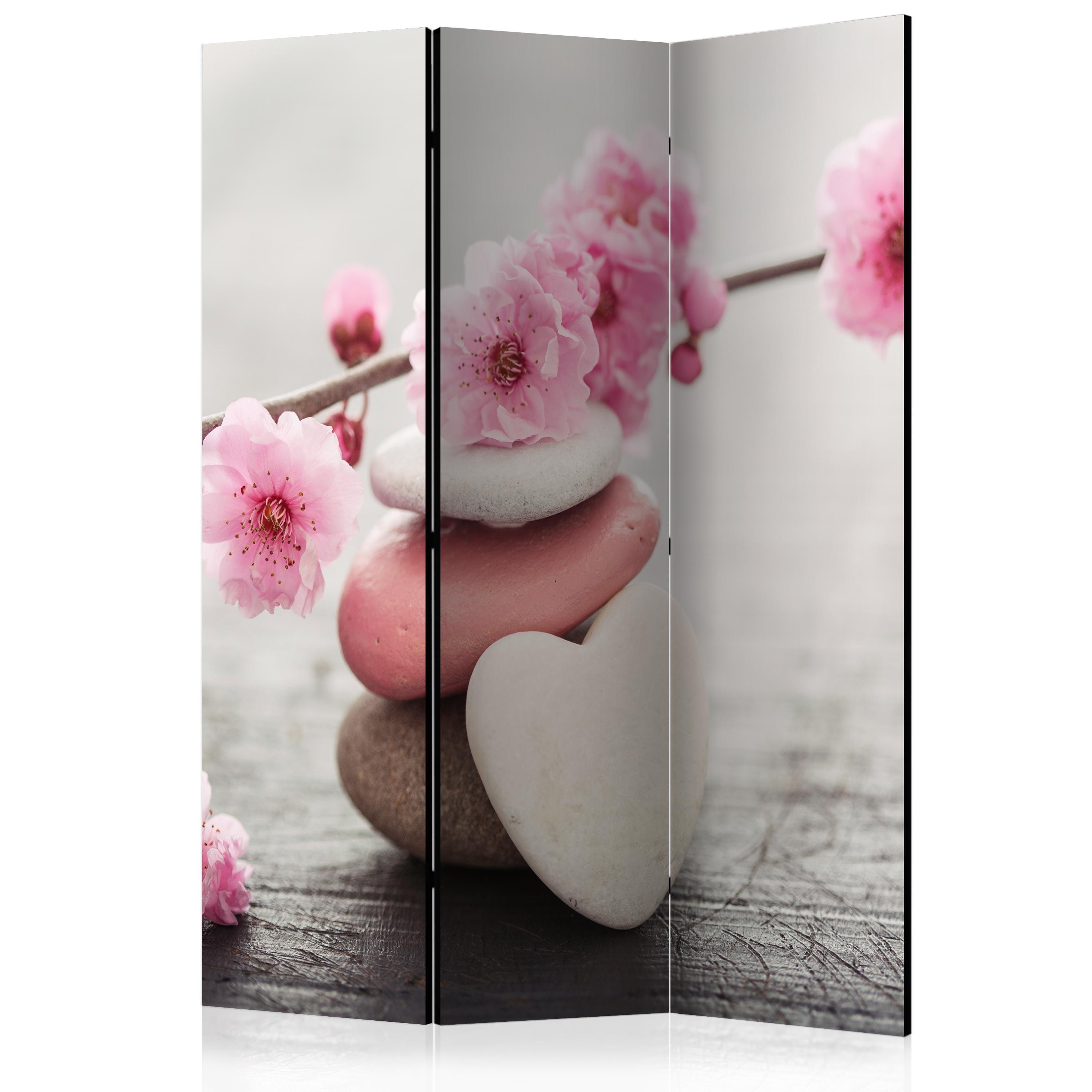 Skærmvæg – Zen Flowers – 135 x 172 cm – Dobbeltsidet
