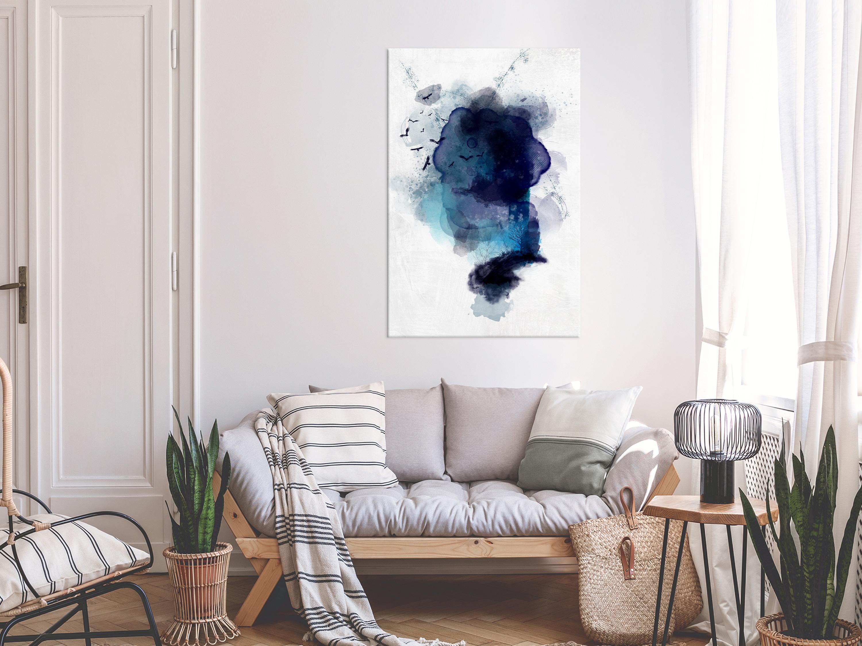 Billede - Blue Memory (1 Part) Vertical - 20 x 30 cm - Standard billede