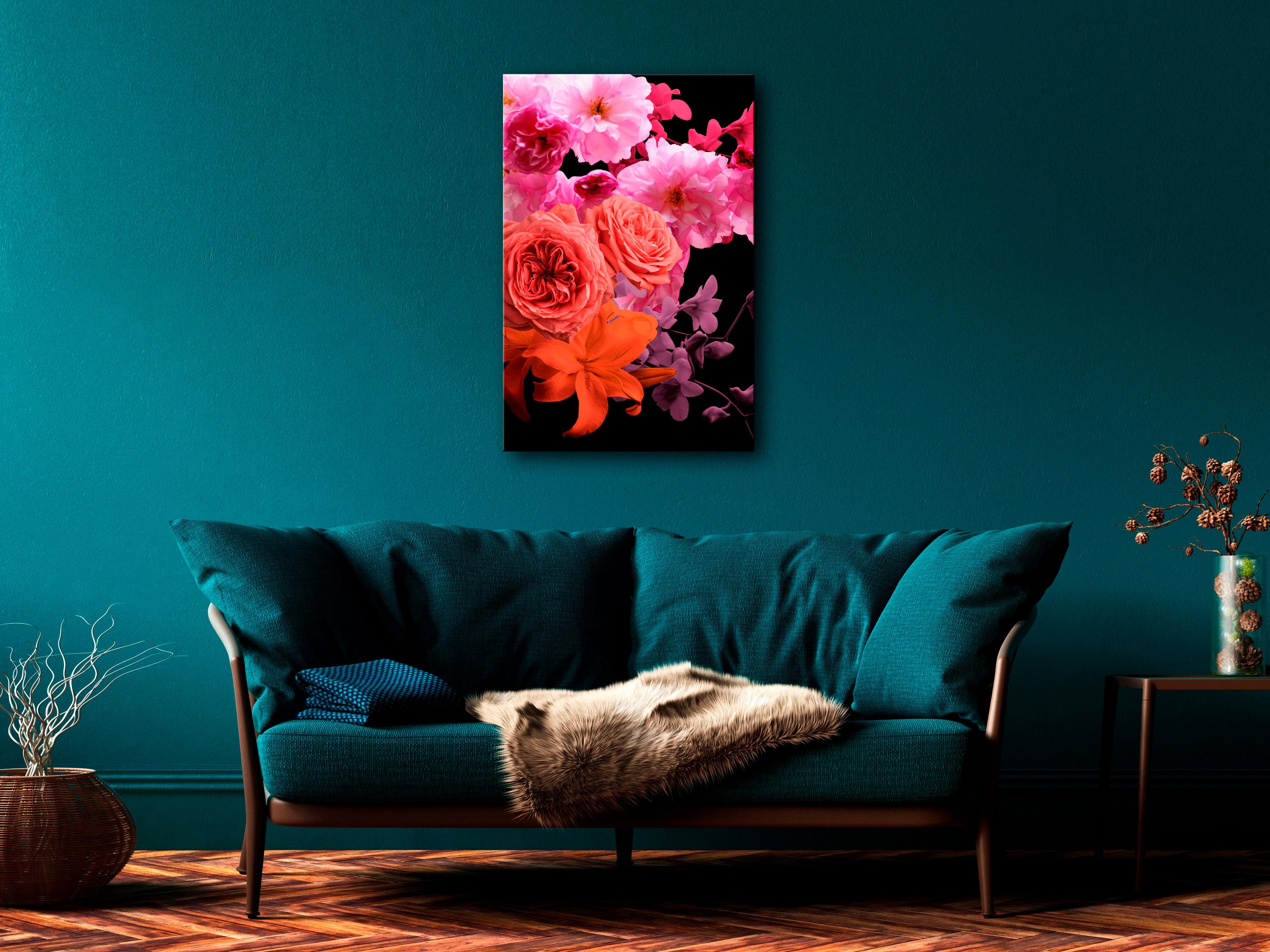 Lærredsbillede Forårsbrise 1 del lodret - 80 x 120 cm - På italiensk lærred billede