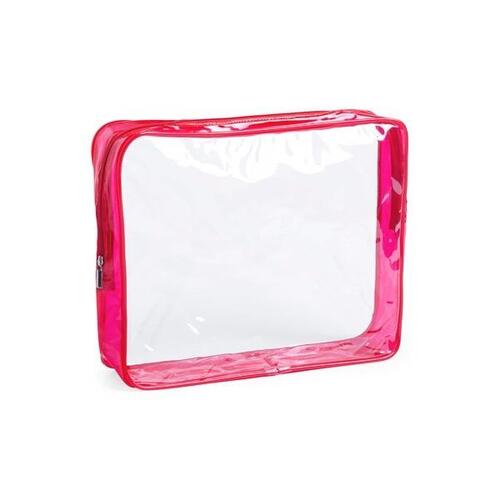 Rejsetoilettaske Gennemsigtig 145933 Fuchsia
