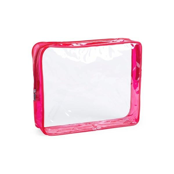 Rejsetoilettaske Gennemsigtig 145933 Fuchsia