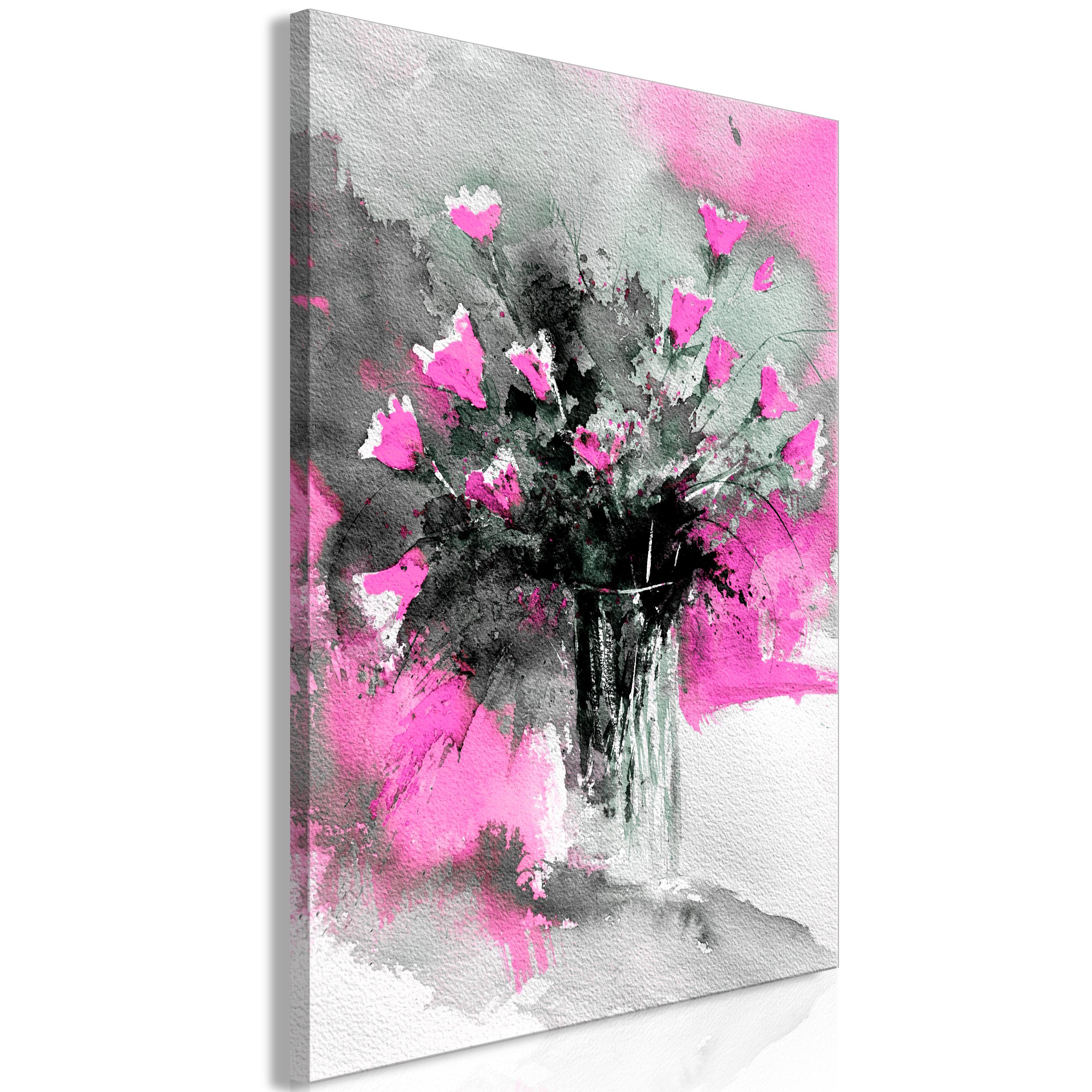 Billede - Bouquet of Colours (1 Part) Vertical Pink - 40 x 60 cm - Premium Print billede