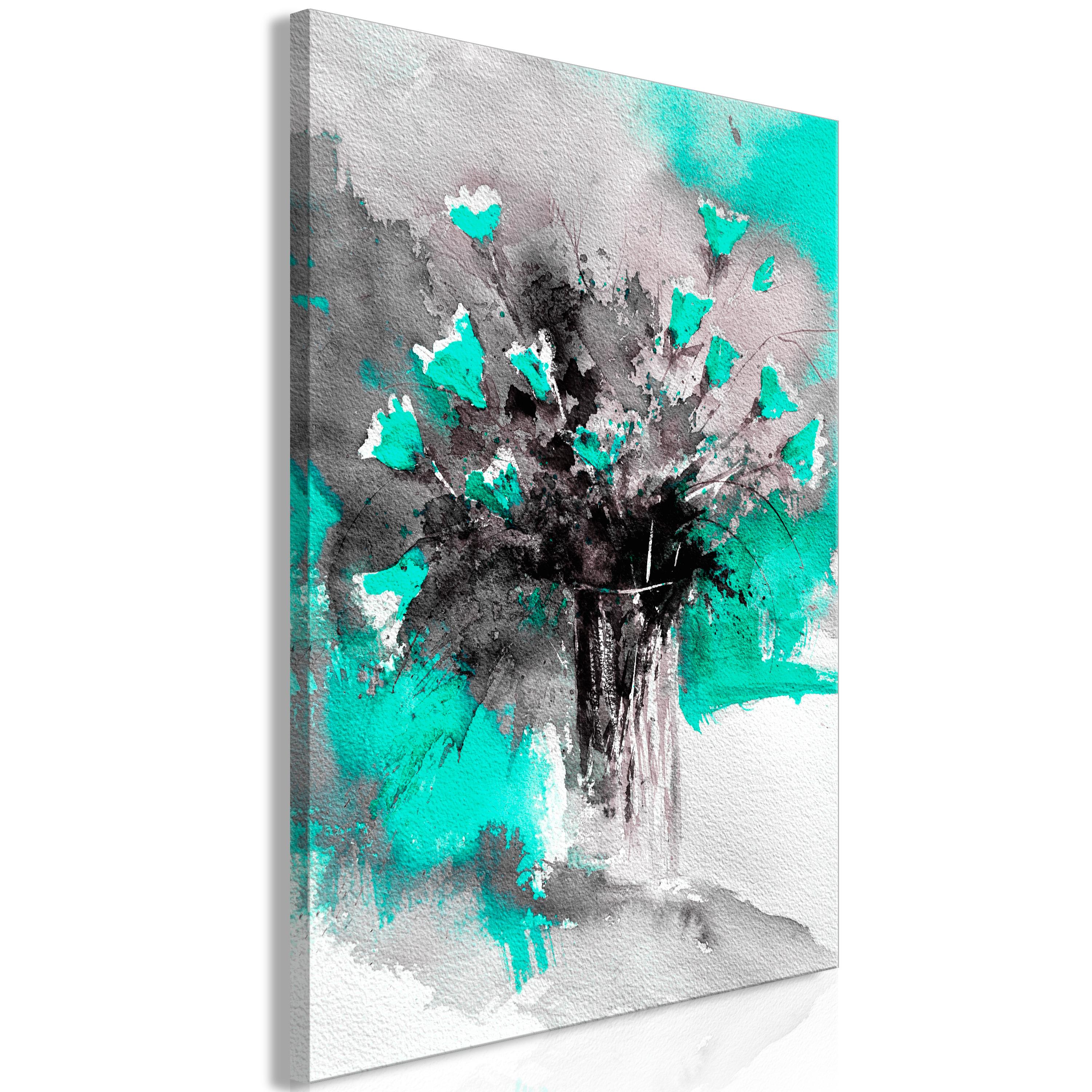 Billede - Bouquet of Colours (1 Part) Vertical Green - 80 x 120 cm - Premium Print billede