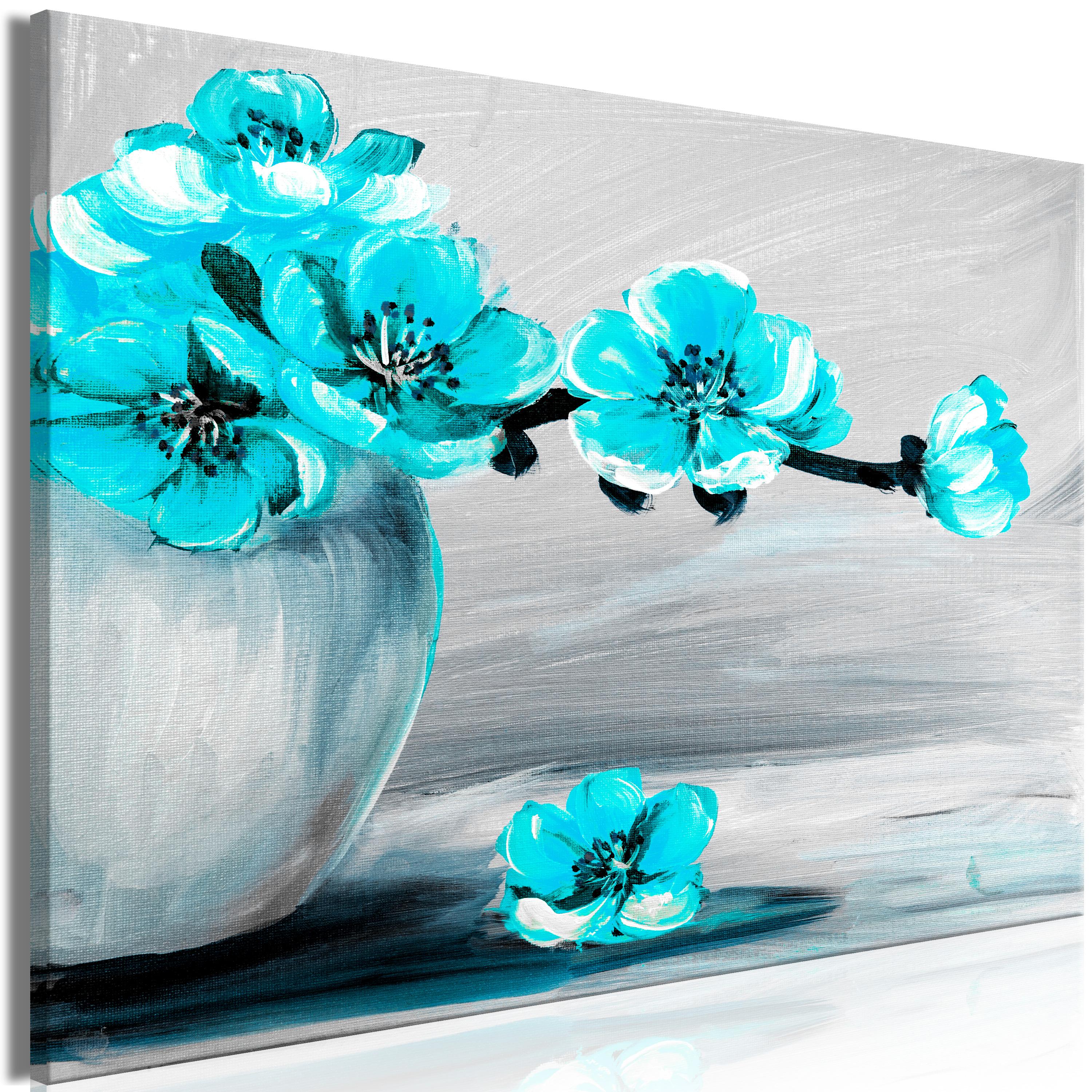 Billede - Lightness of Light (1 Part) Wide Blue - 60 x 40 cm - Standard billede