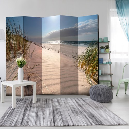 5-panels skærmvæg Strand i Mrzezyno II 225 x 172 cm