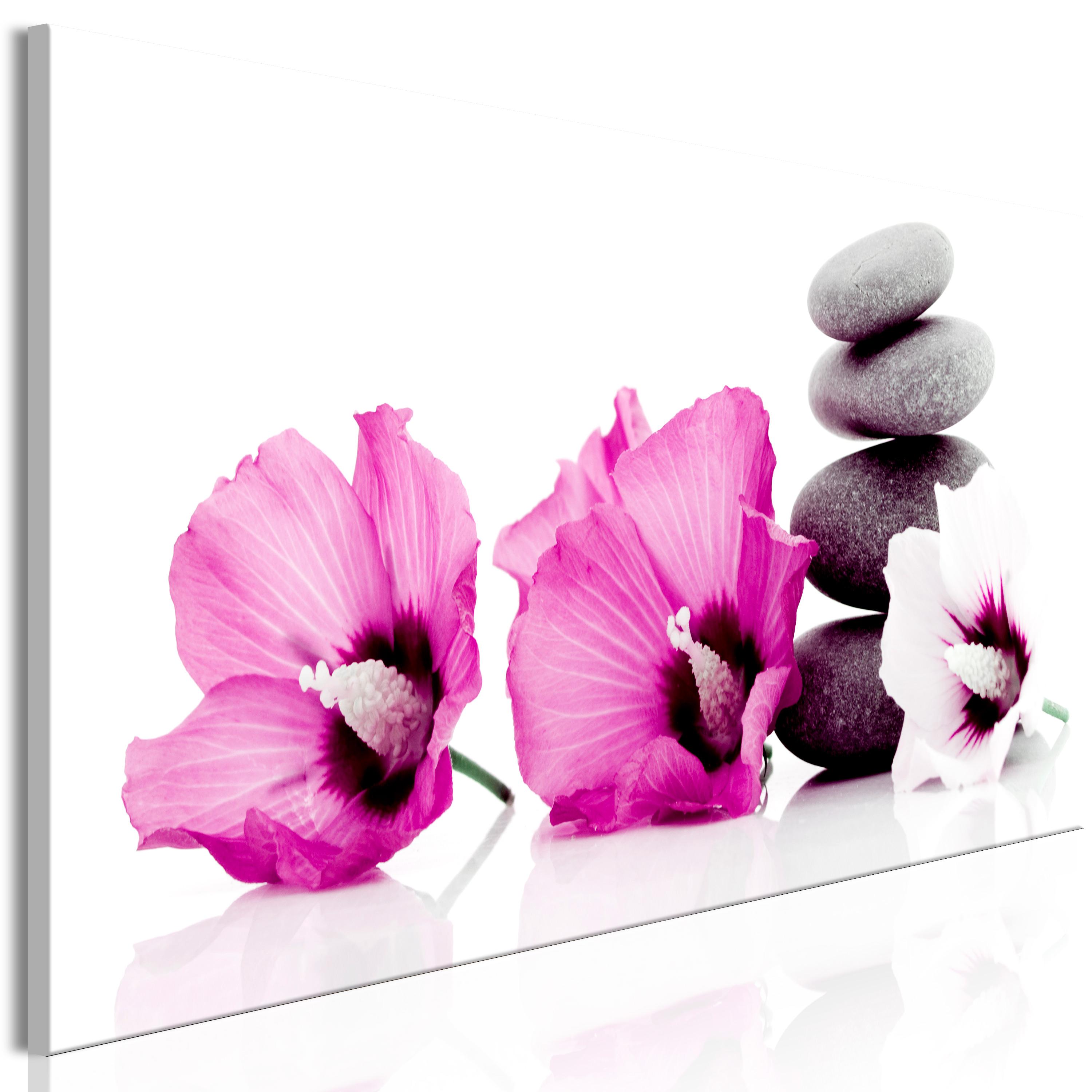 Billede - Calm Mallow (1 Part) Narrow Pink - 150 x 50 cm - Premium Print billede