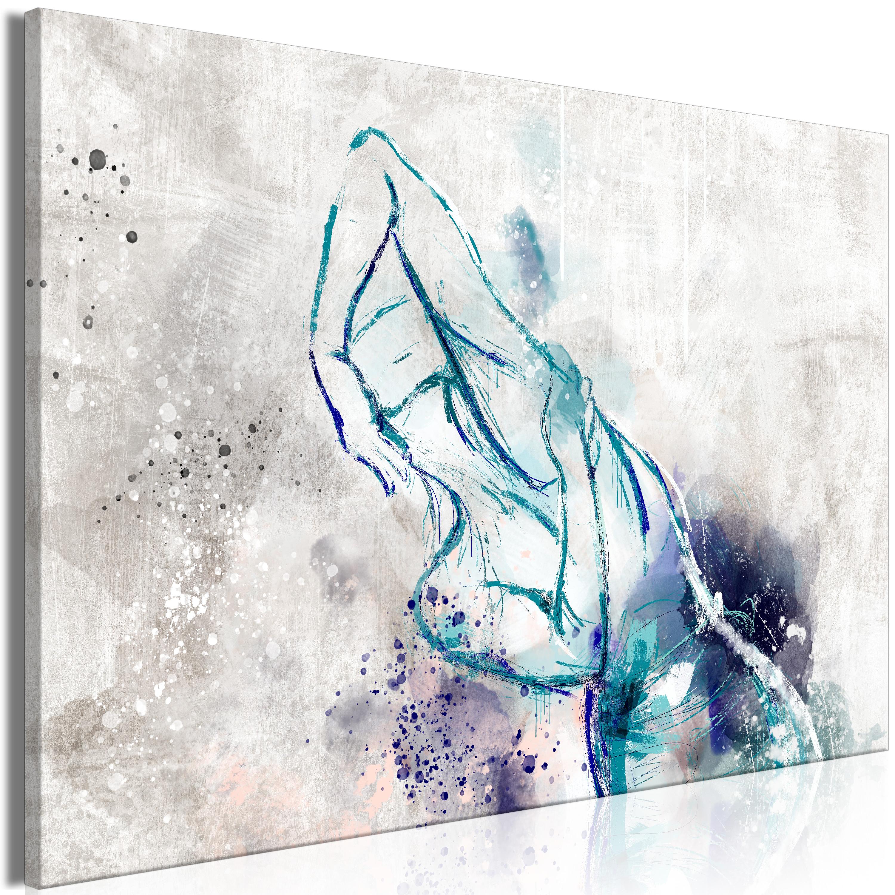 Billede - Blue Woman (1 Part) Wide - 60 x 40 cm - Standard billede