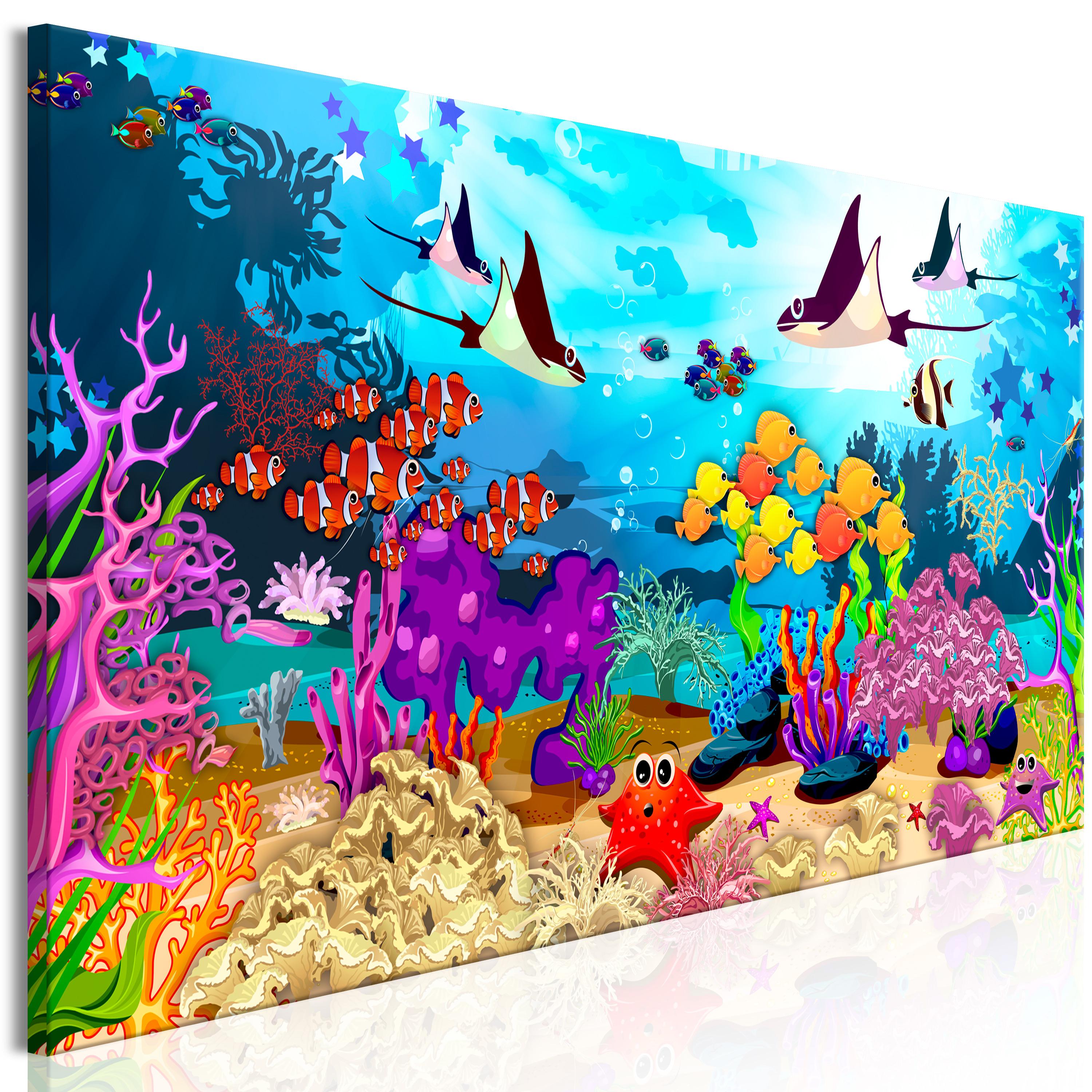 Billede - Underwater Fun (1 Part) Narrow - 150 x 50 cm - Premium Print billede