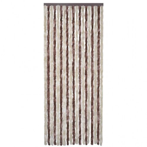 Insektgardin i chenille - beige/lysebrun 90 × 220 cm