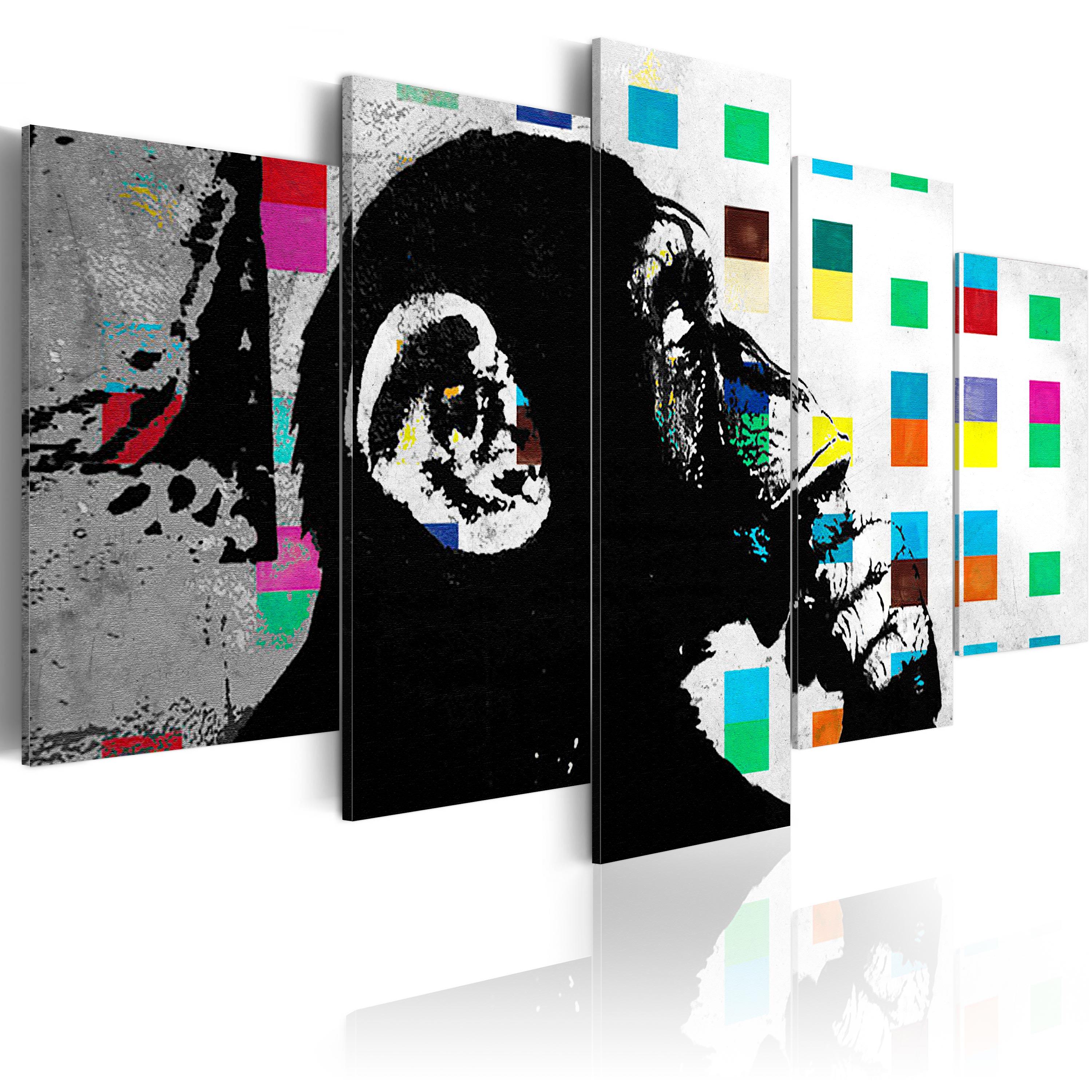 Billede - The Thinker Monkey (Banksy) - 100 x 50 cm - Standard billede