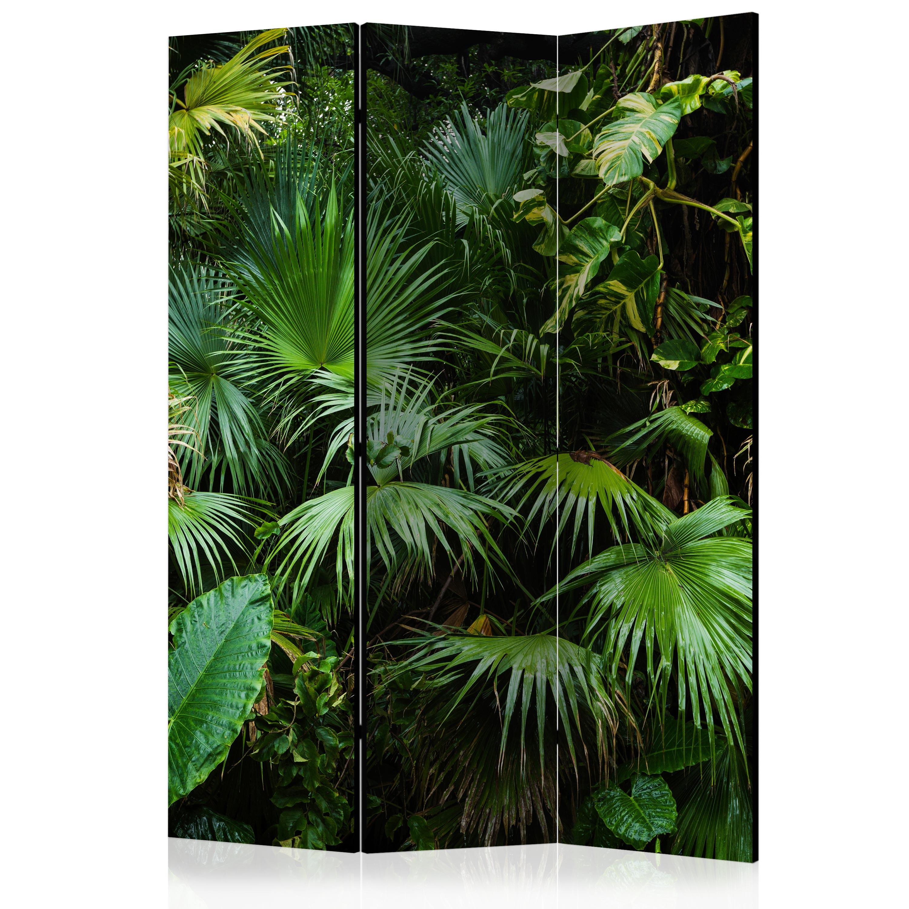 Skærmvæg - Sunny Jungle - 135 x 172 cm - Dobbeltsidet billede