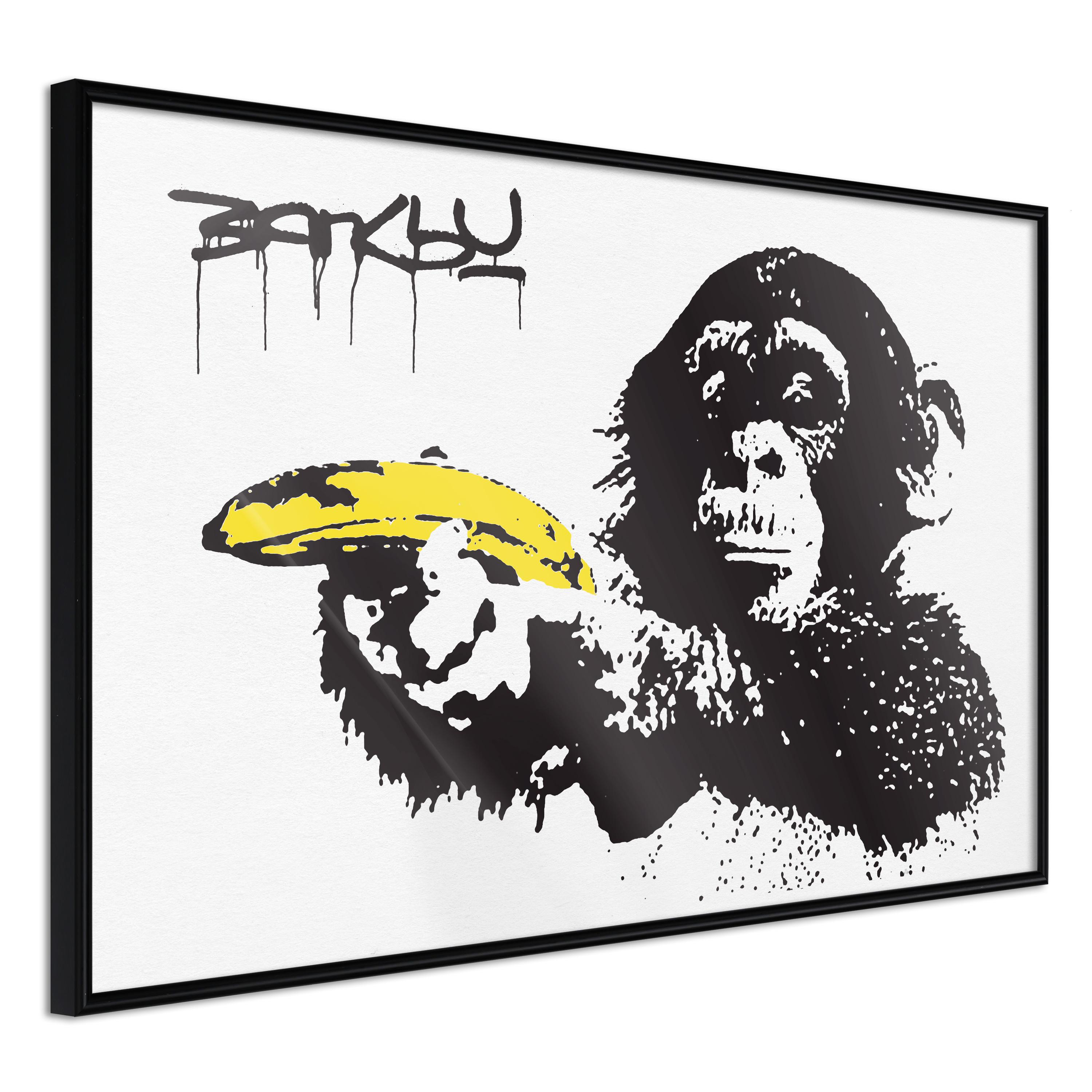 Plakat - Banana Gun - 90 x 60 cm - Sort ramme billede