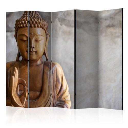 Orientalsk skærmvæg Buddha II 225 x 172 cm - 5 paneler