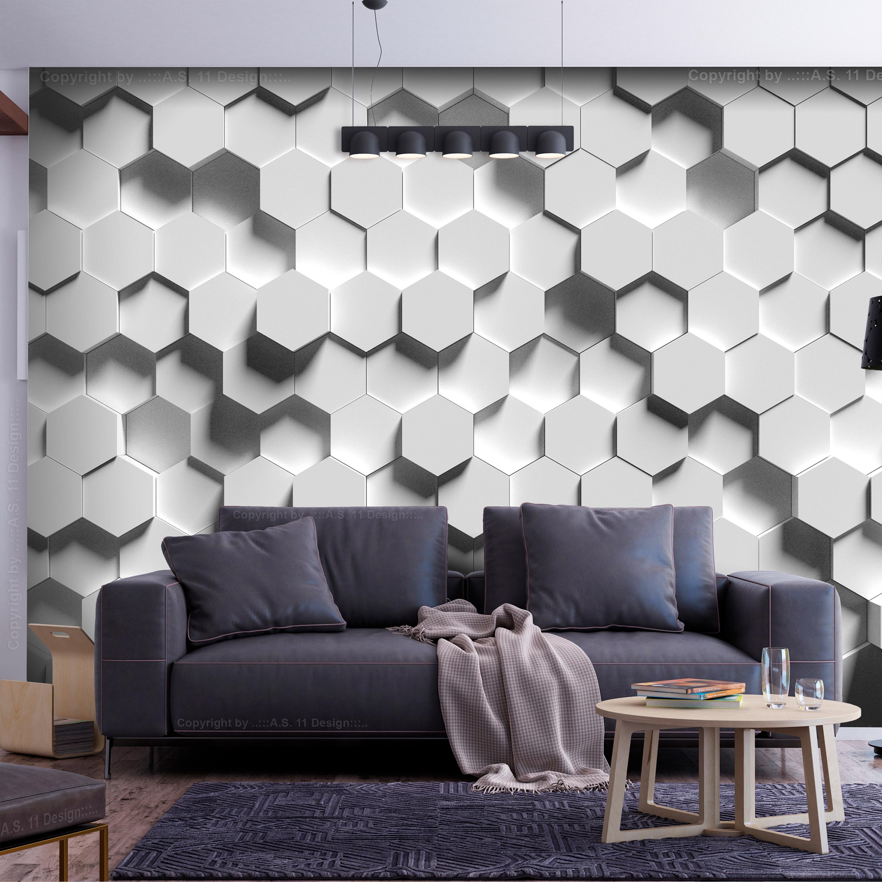 Fototapet - Hexagonal Awareness - 294 x 210 cm - Selvklæbende billede