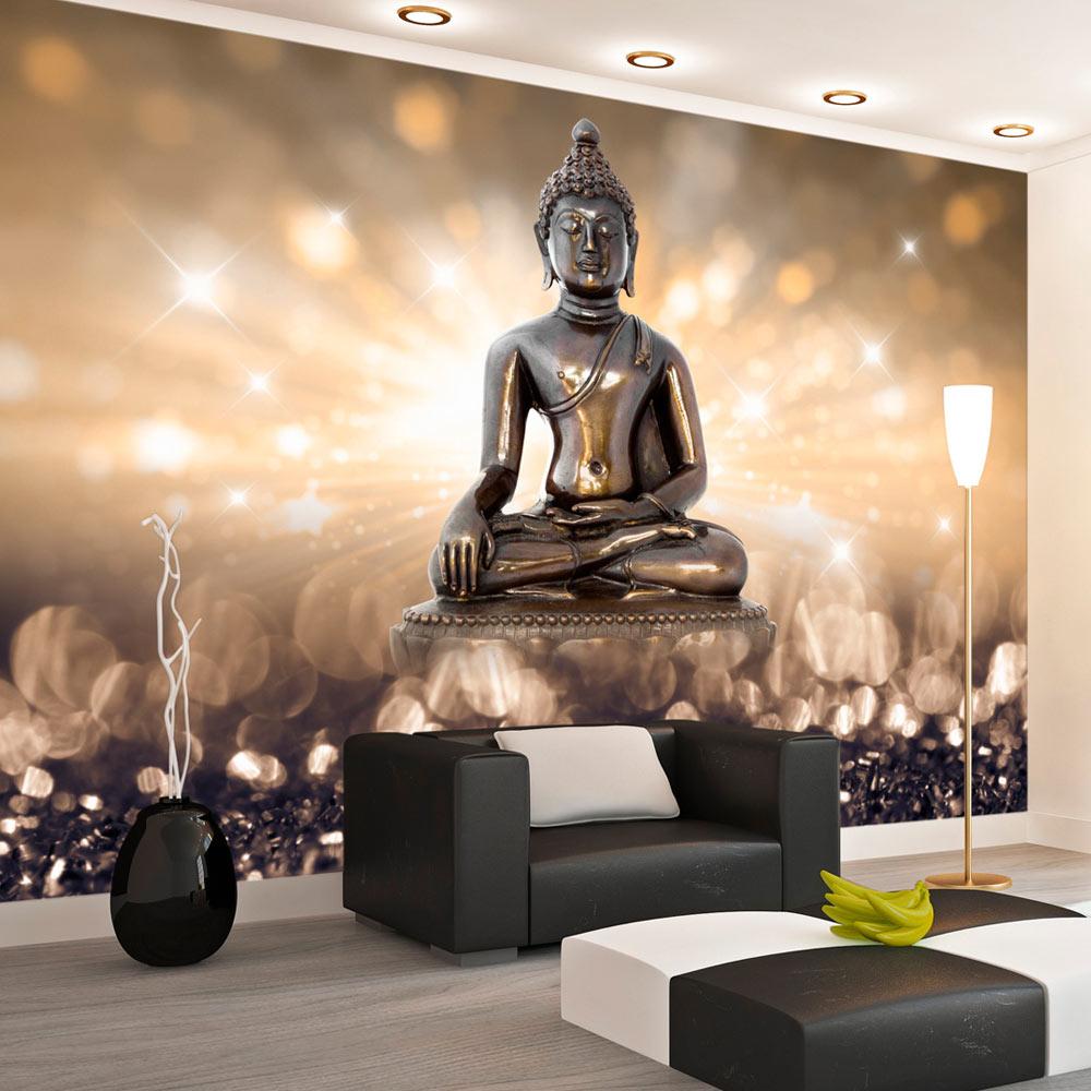 Fototapet - Golden Enlightenment - 200 x 140 cm - Premium billede
