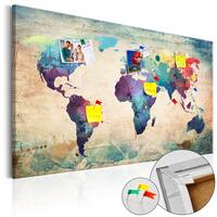 Billede på kork - Colorful World Map