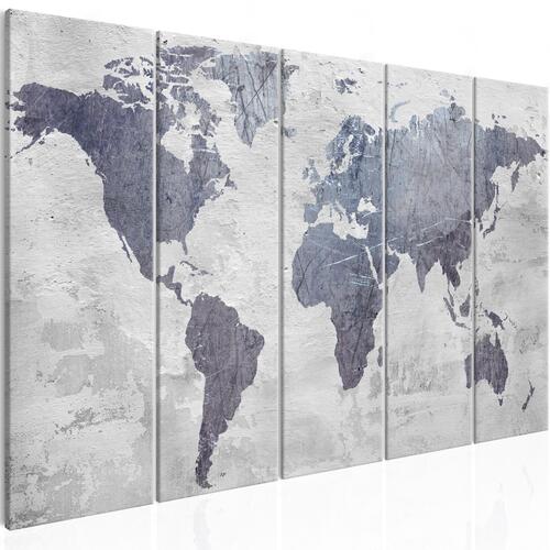Billede - Concrete World Map (5 dele) Narrow